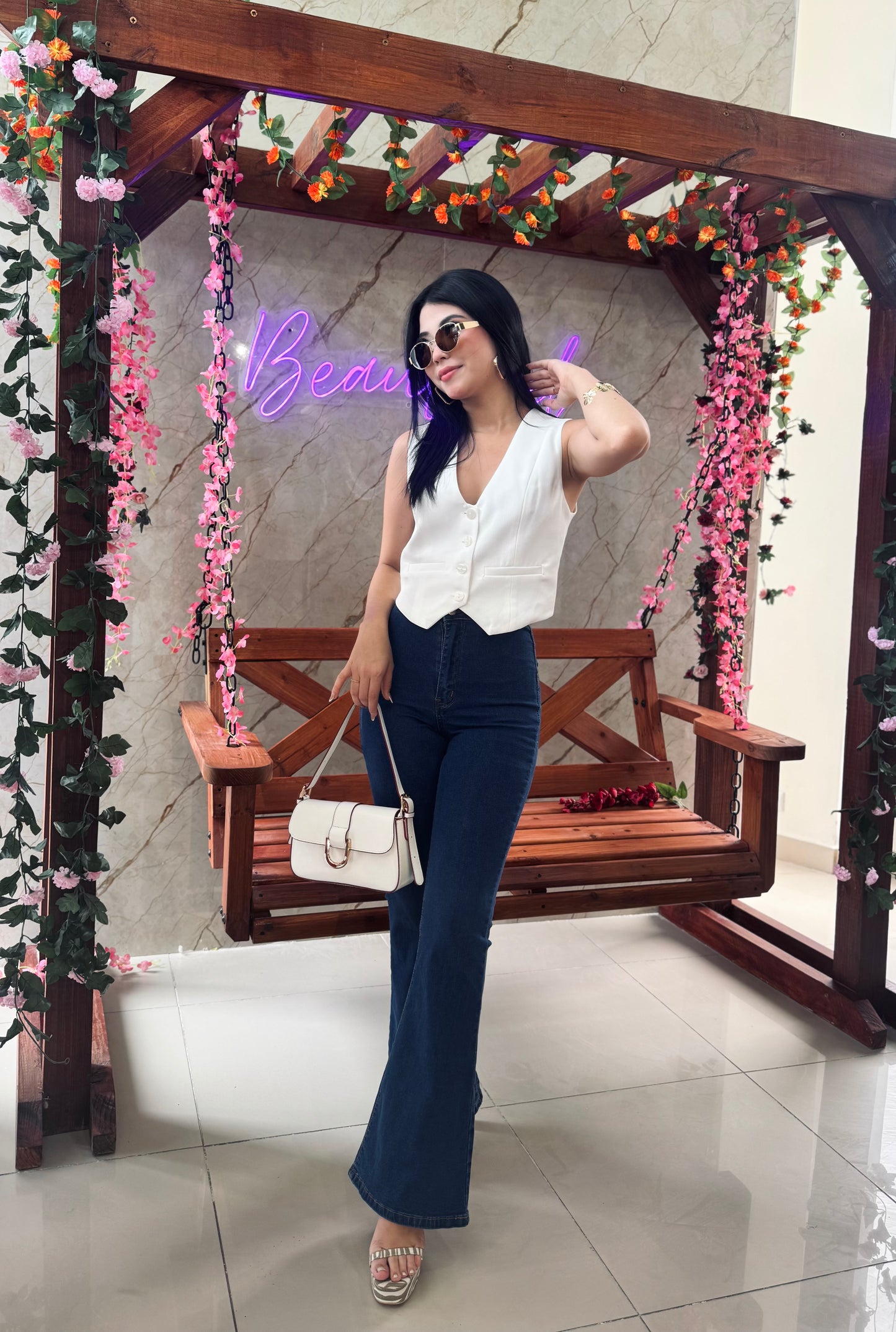 TOP BLAZER CHALECO