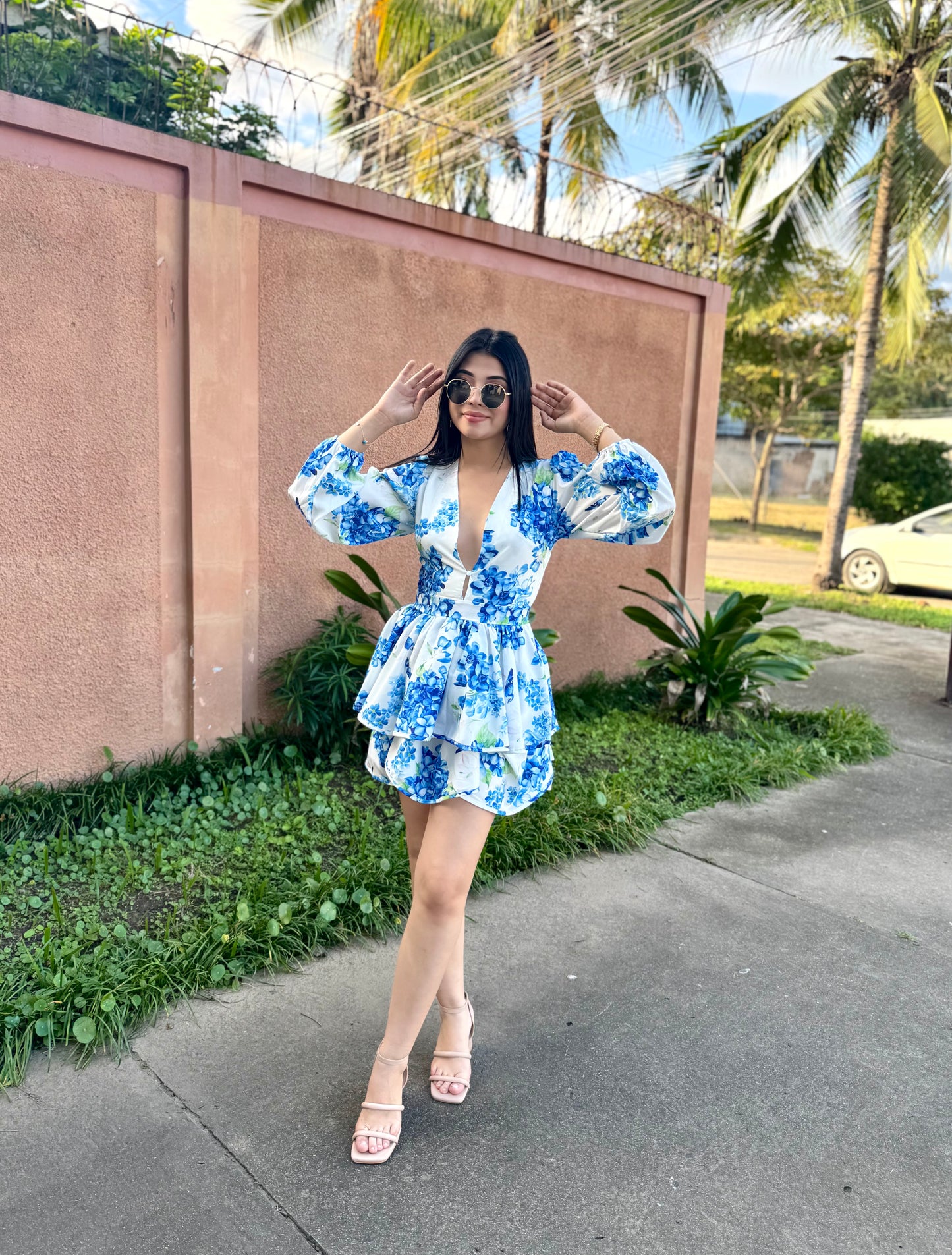 VESTIDO MANGA BOMBACHA ML