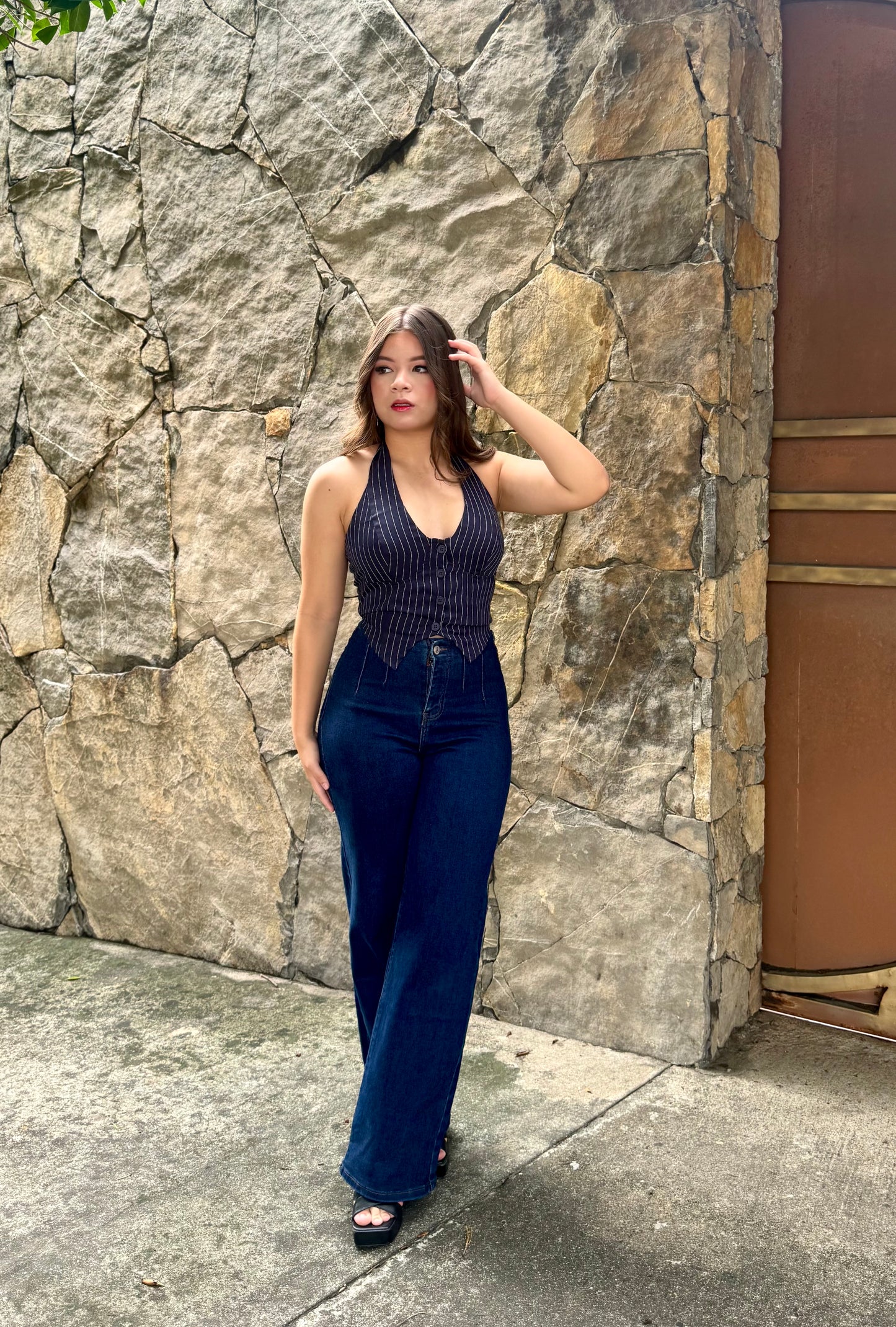 JEANS WIDE LEG PINZA