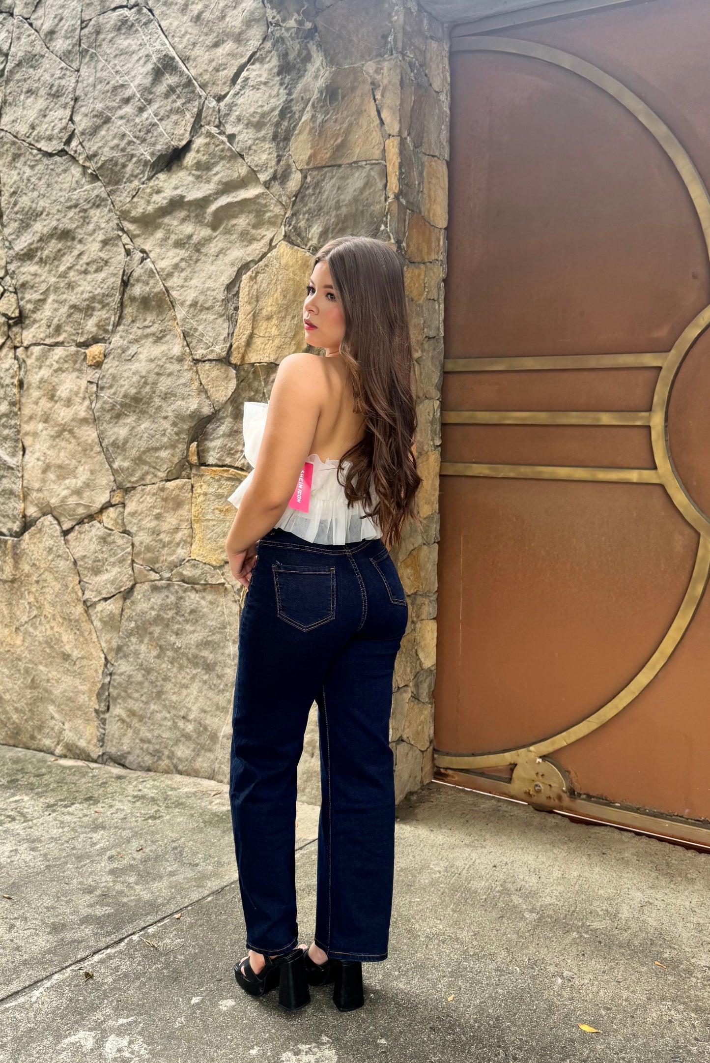 MOM JEANS AZUL OSCURO