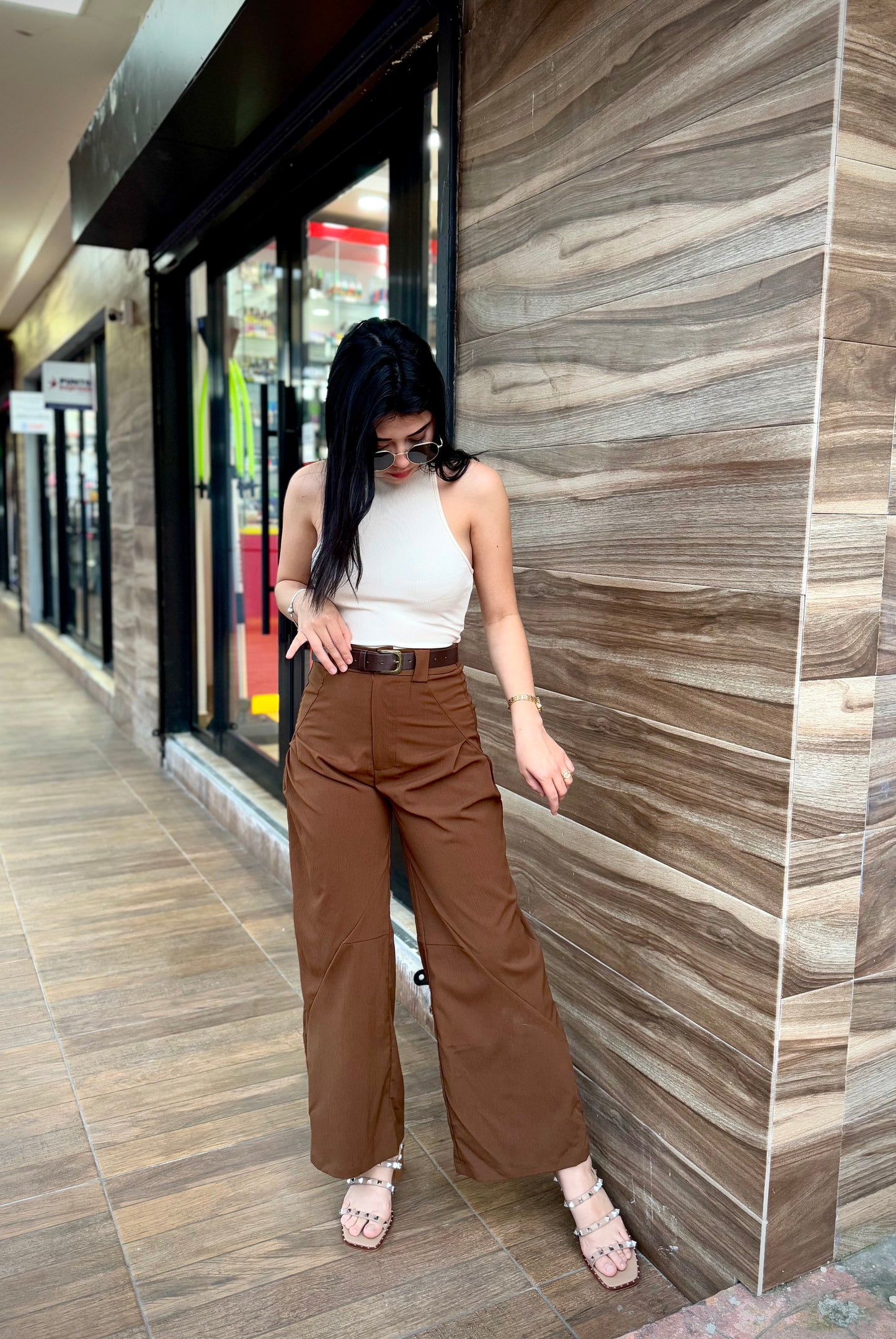 PANTS TELA CON CINTURÓN