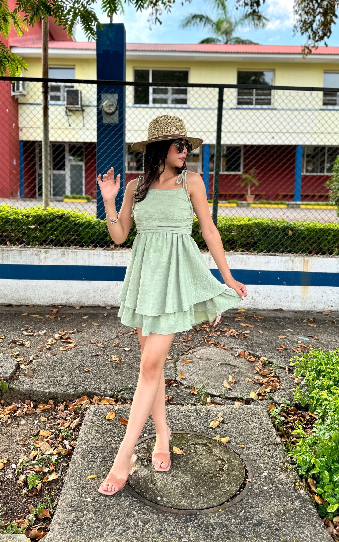 VESTIDO CAPAS CORDÓN