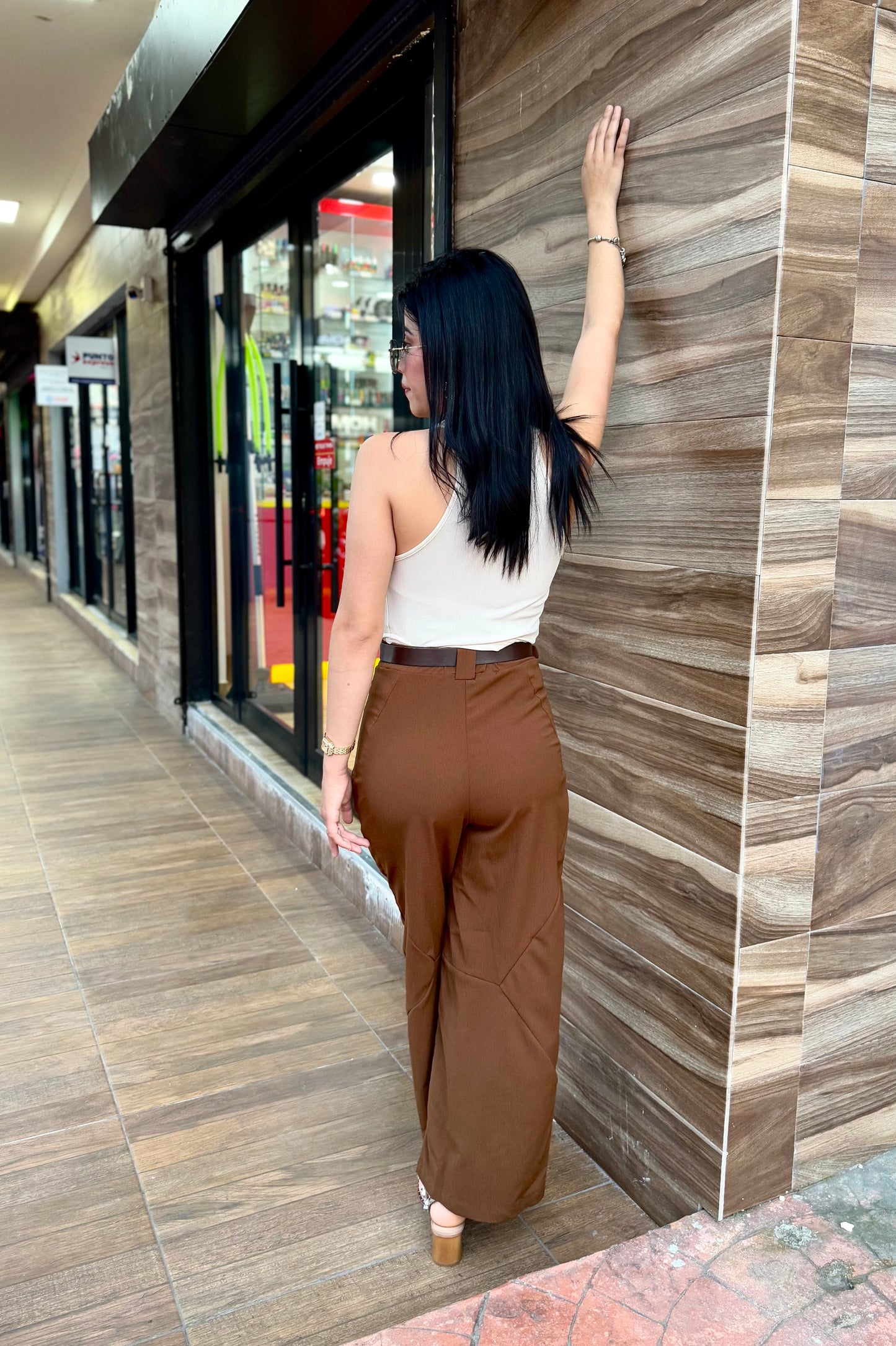 PANTS TELA CON CINTURÓN