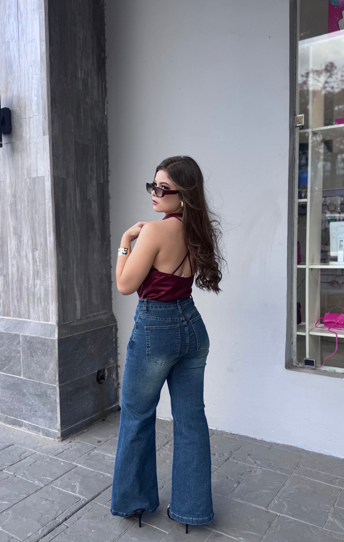 BLUSA DE SEDA CUELLO TOQUE DORADO