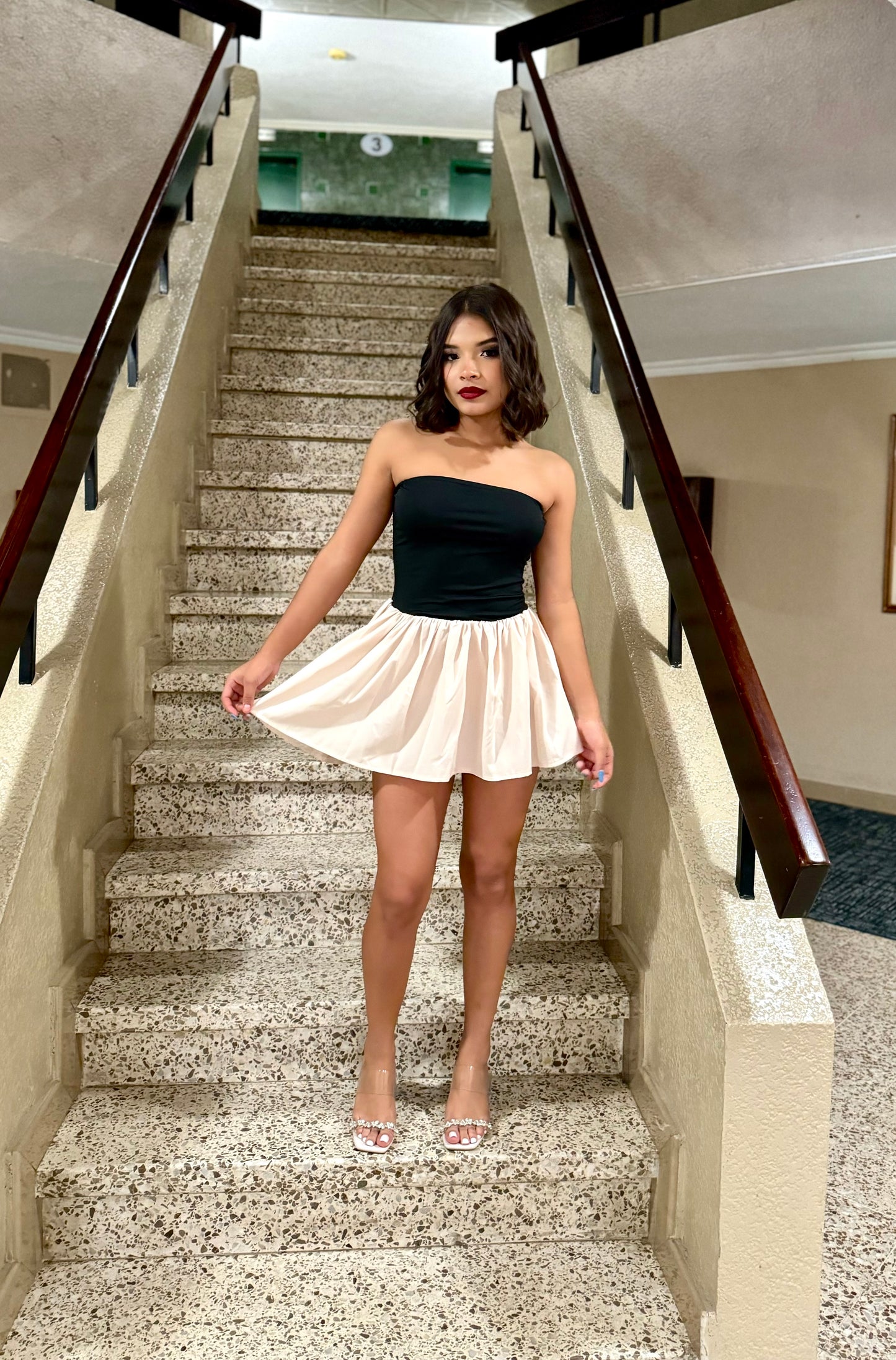 VESTIDO BICOLOR ESTRAP