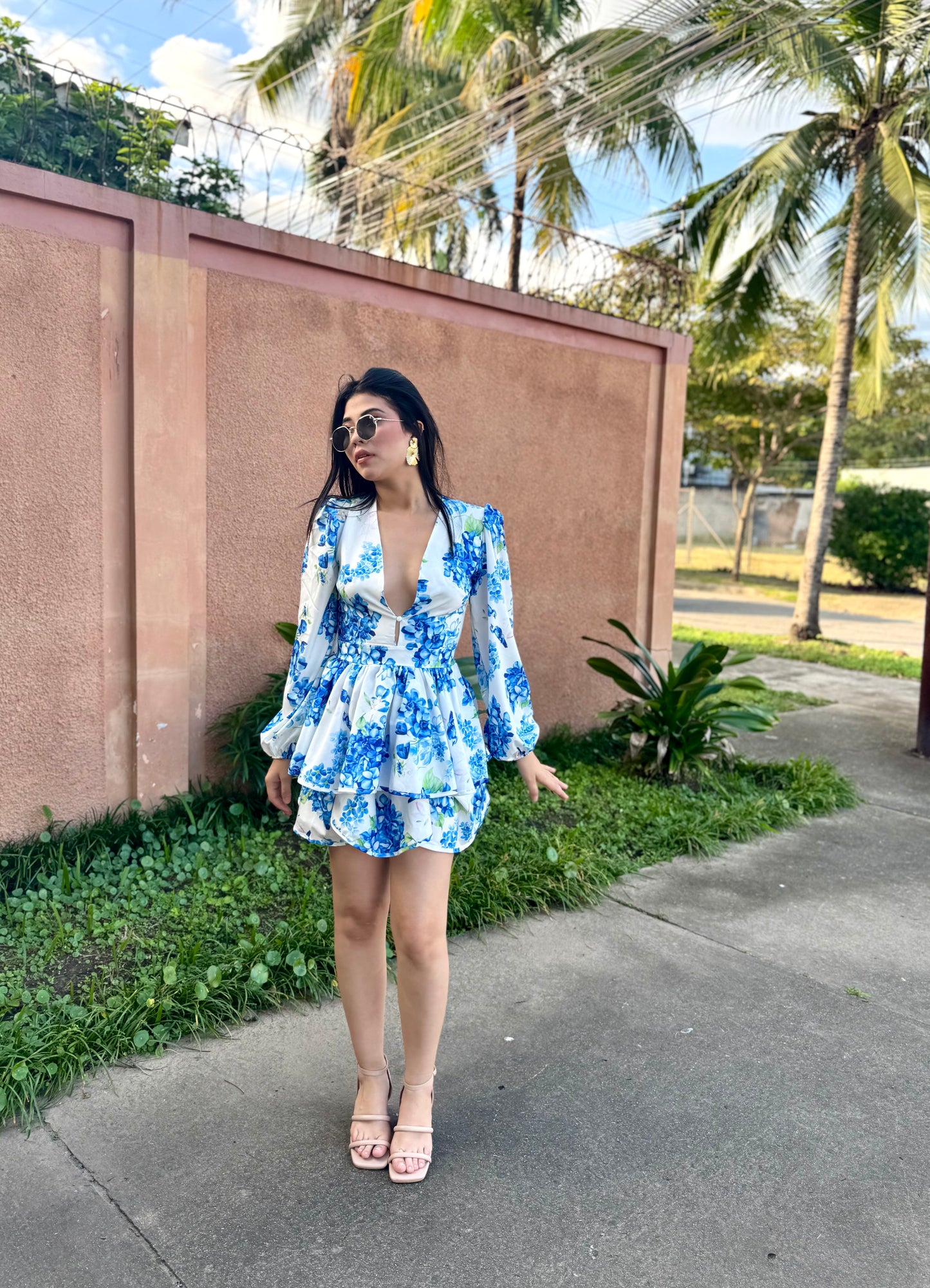 VESTIDO MANGA BOMBACHA ML