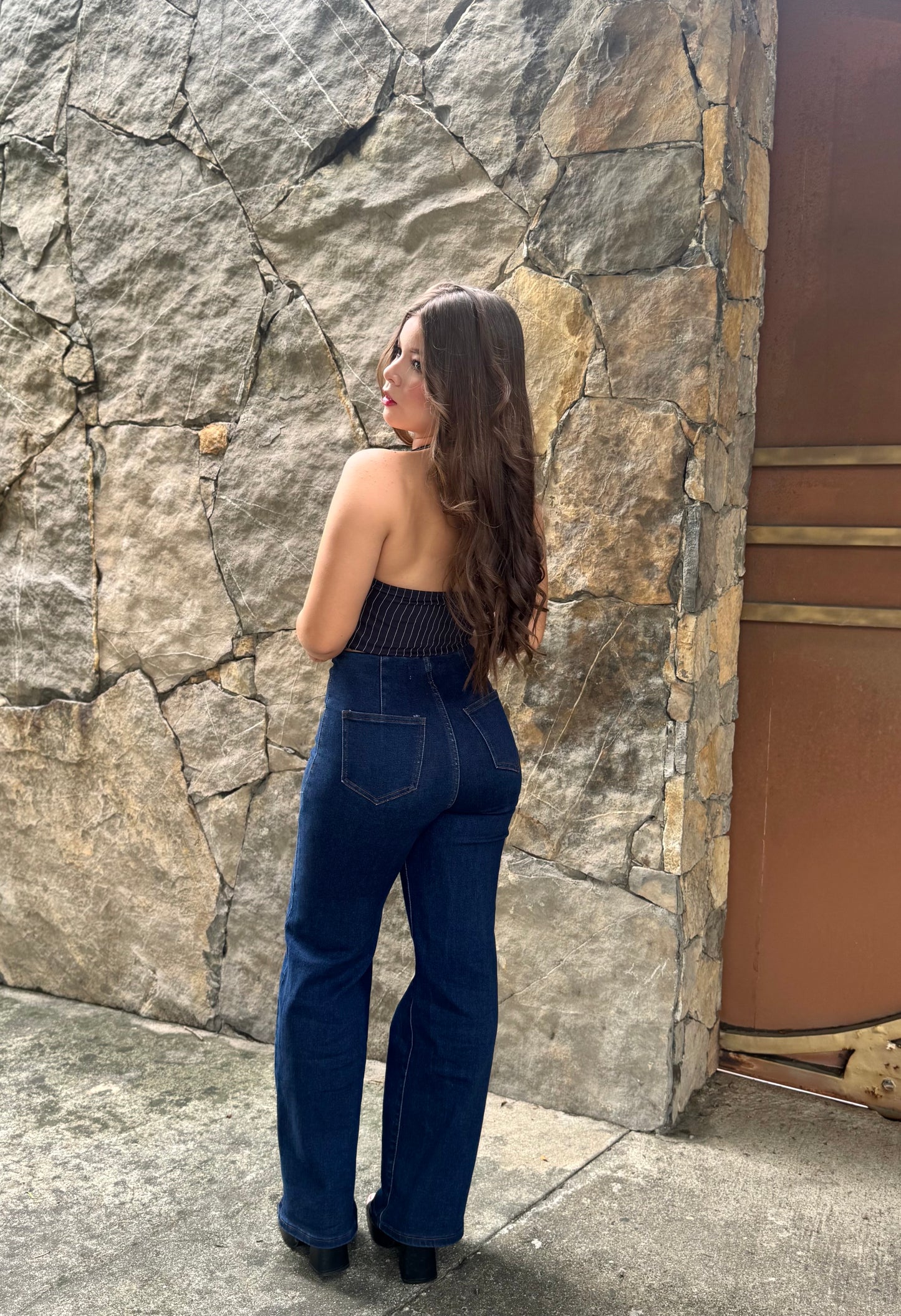 JEANS WIDE LEG PINZA