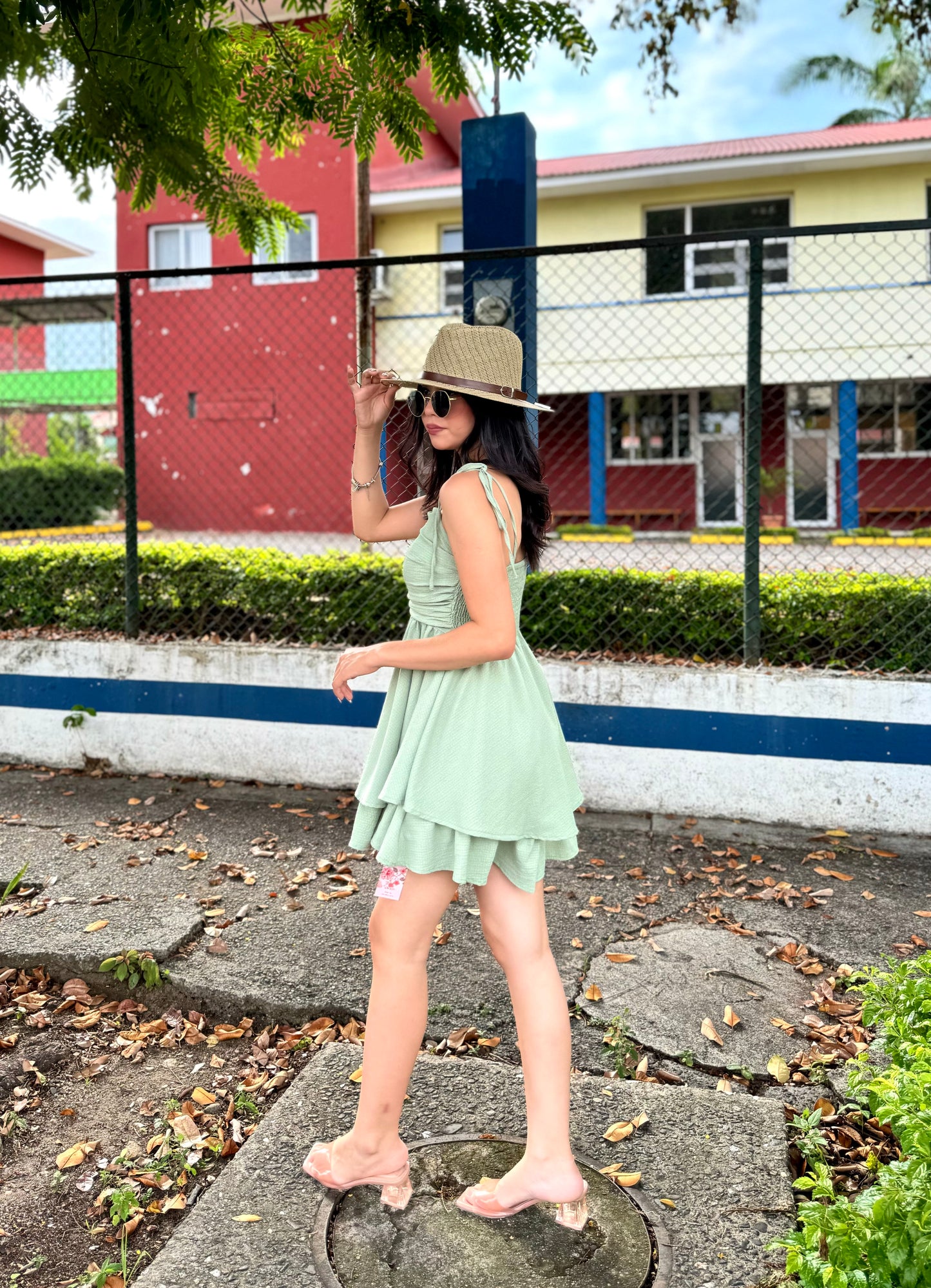 VESTIDO CAPAS CORDÓN
