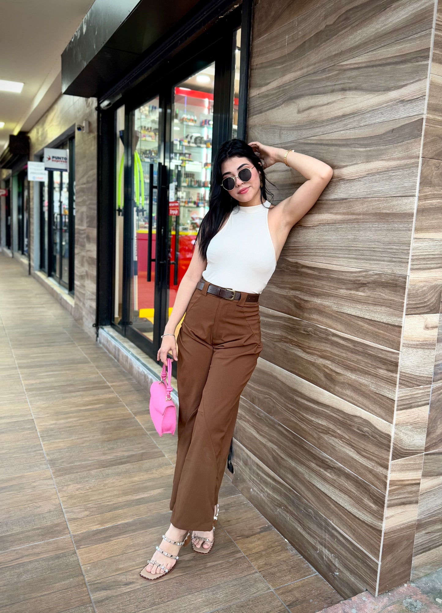 PANTS TELA CON CINTURÓN