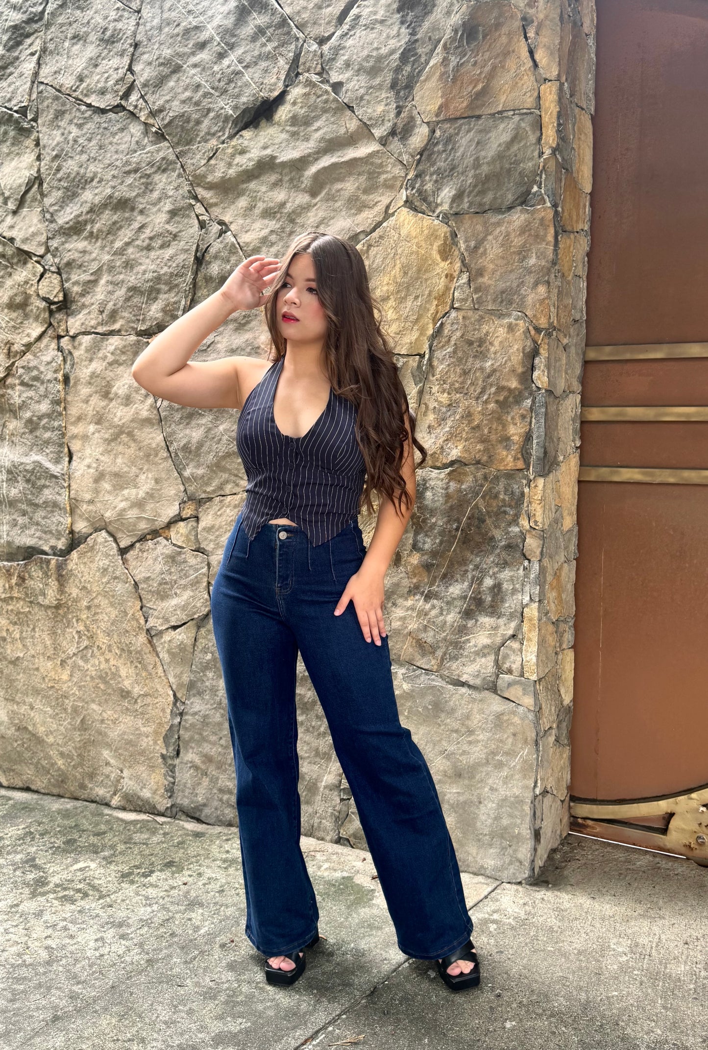 JEANS WIDE LEG PINZA