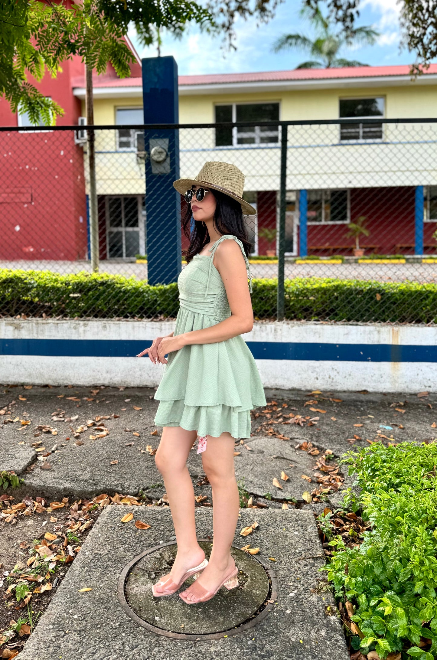 VESTIDO CAPAS CORDÓN