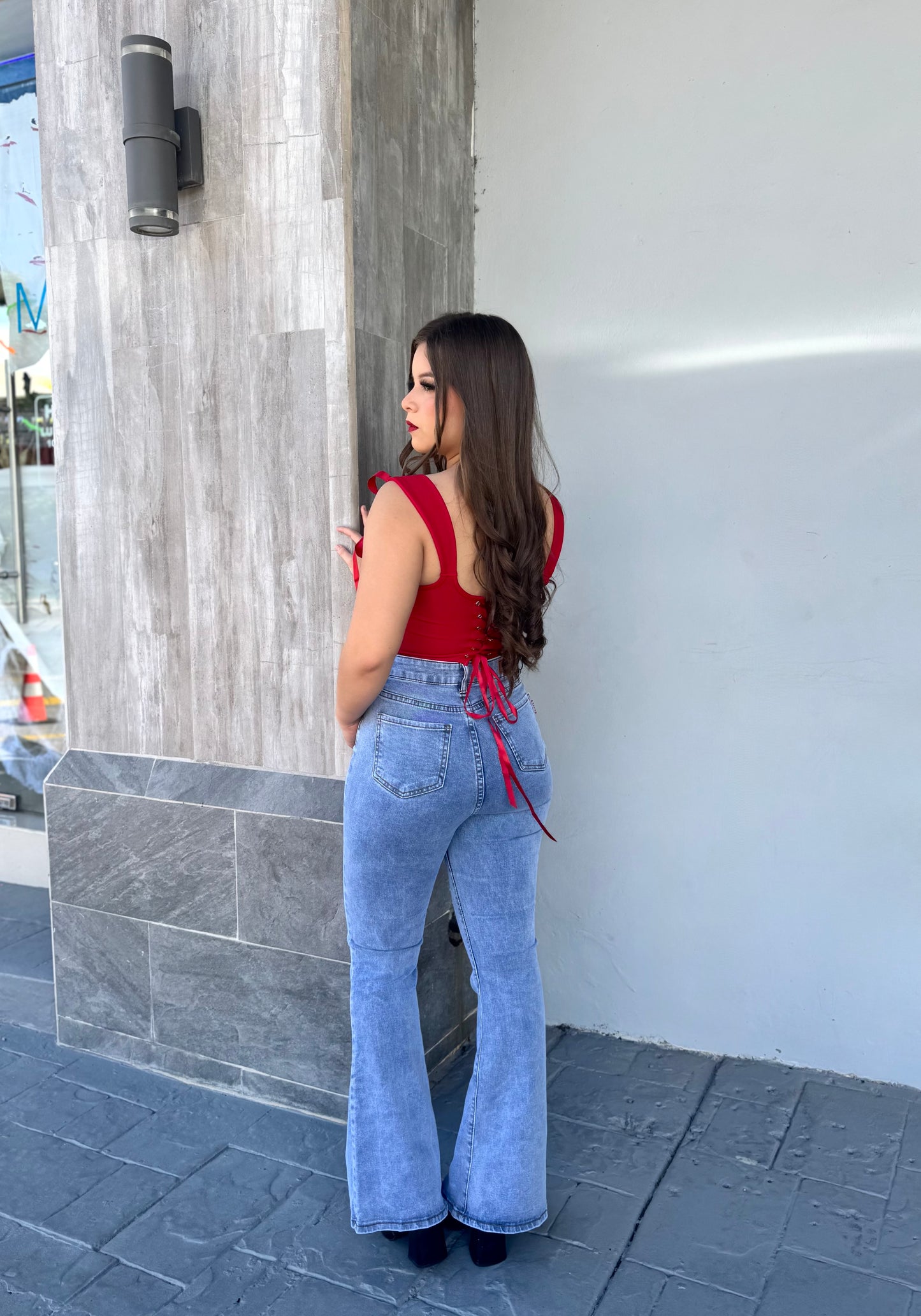 FLARE PANTS ROTO