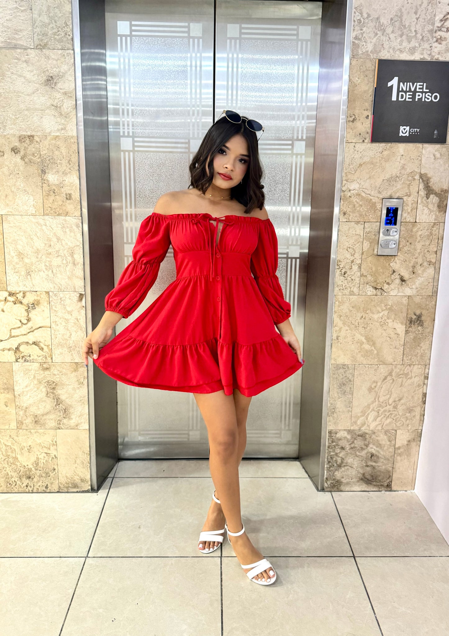 VESTIDO PRINCESA BOTÓN