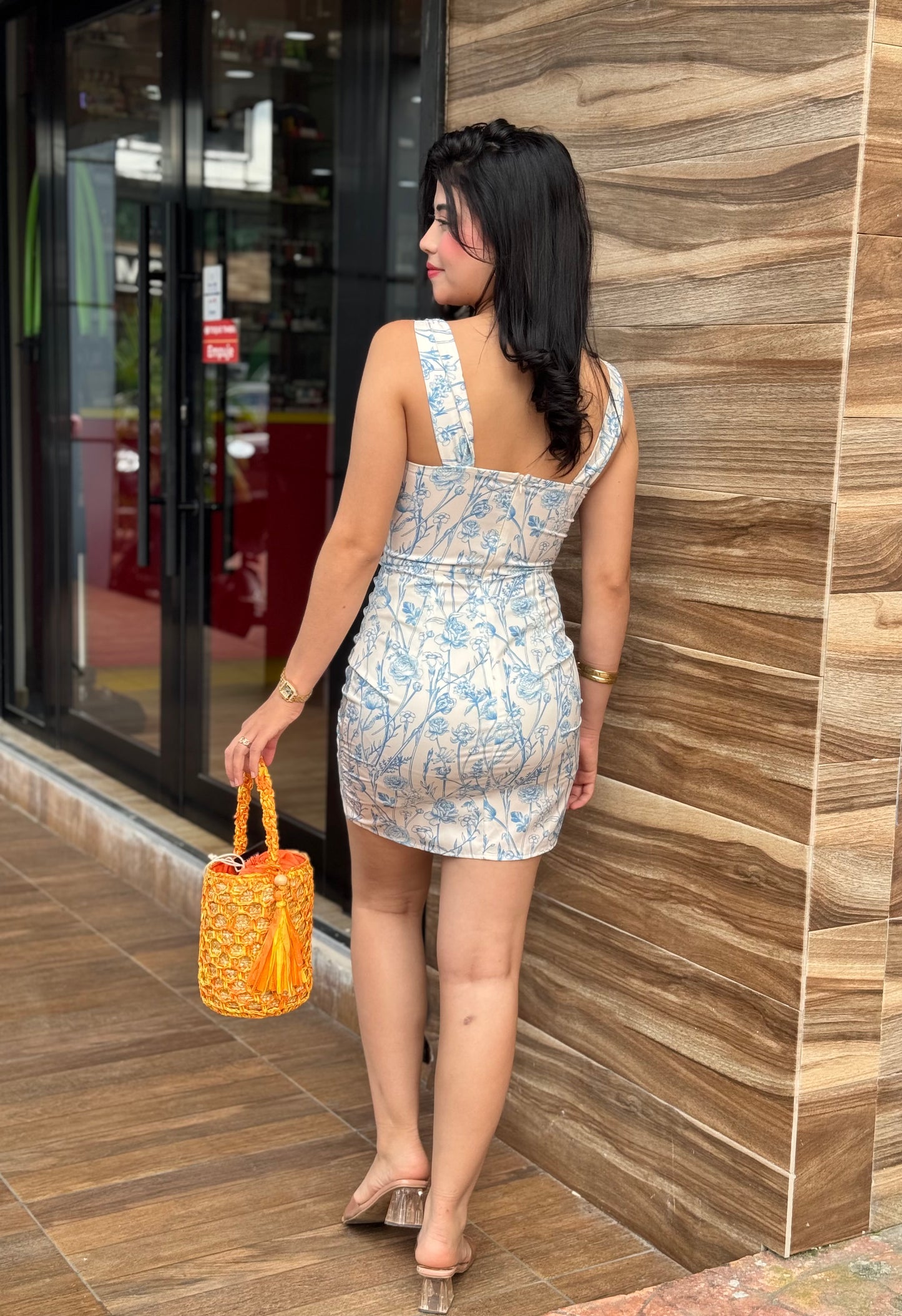 VESTIDO FRUNCIDO FLORAL