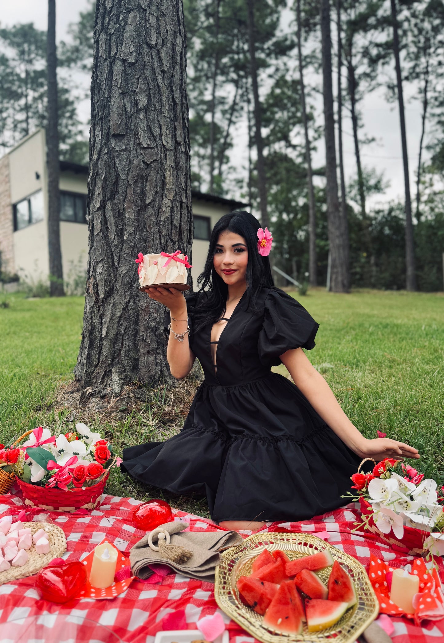 VESTIDO MANGA BOMBACHA