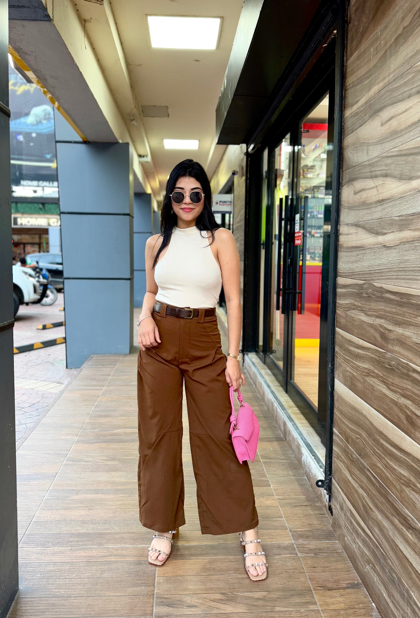 PANTS TELA CON CINTURÓN
