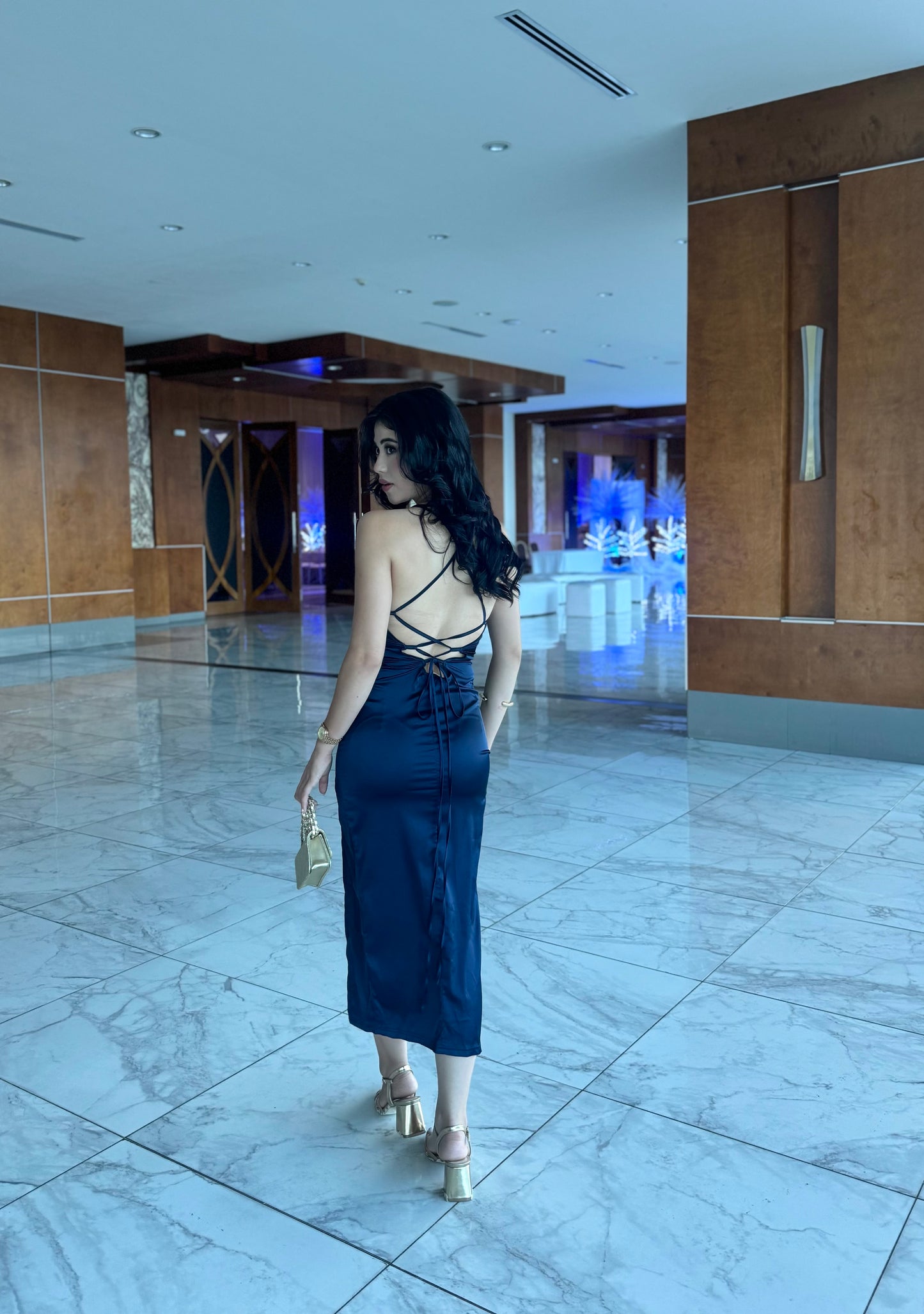 VESTIDO SATIN AMARRE