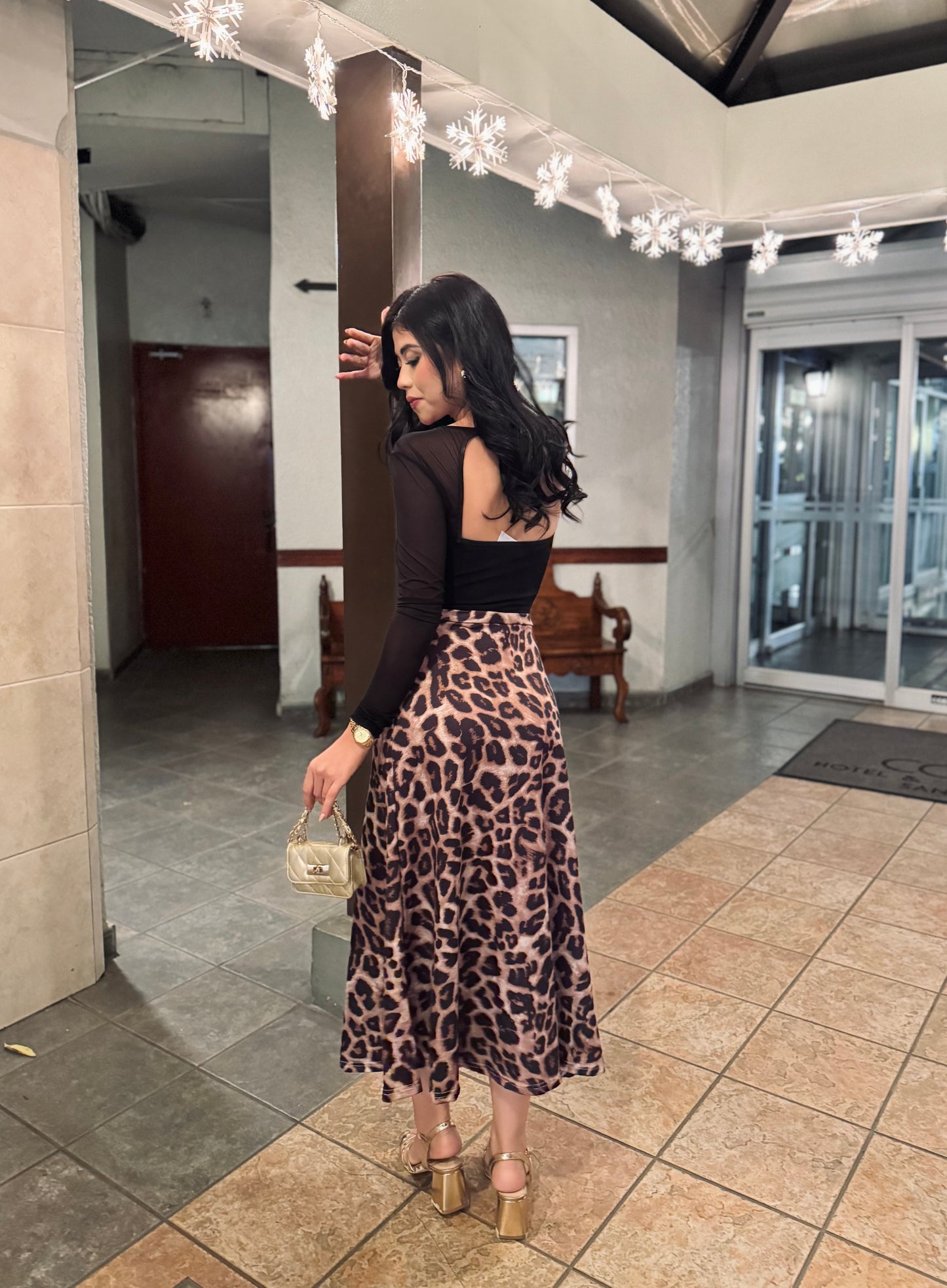 MAXI FALDA LEOPARDO LISA