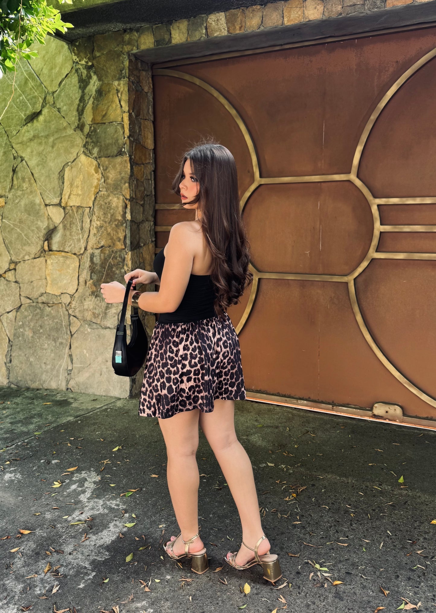 BICOLOR ESTRAP DRESS