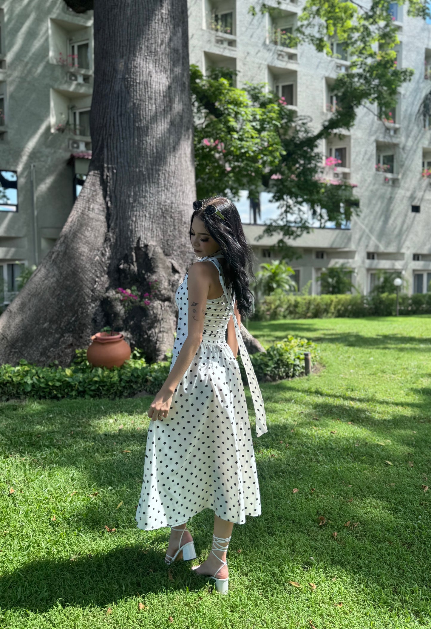 POLKA MAXI DRESS CINTA