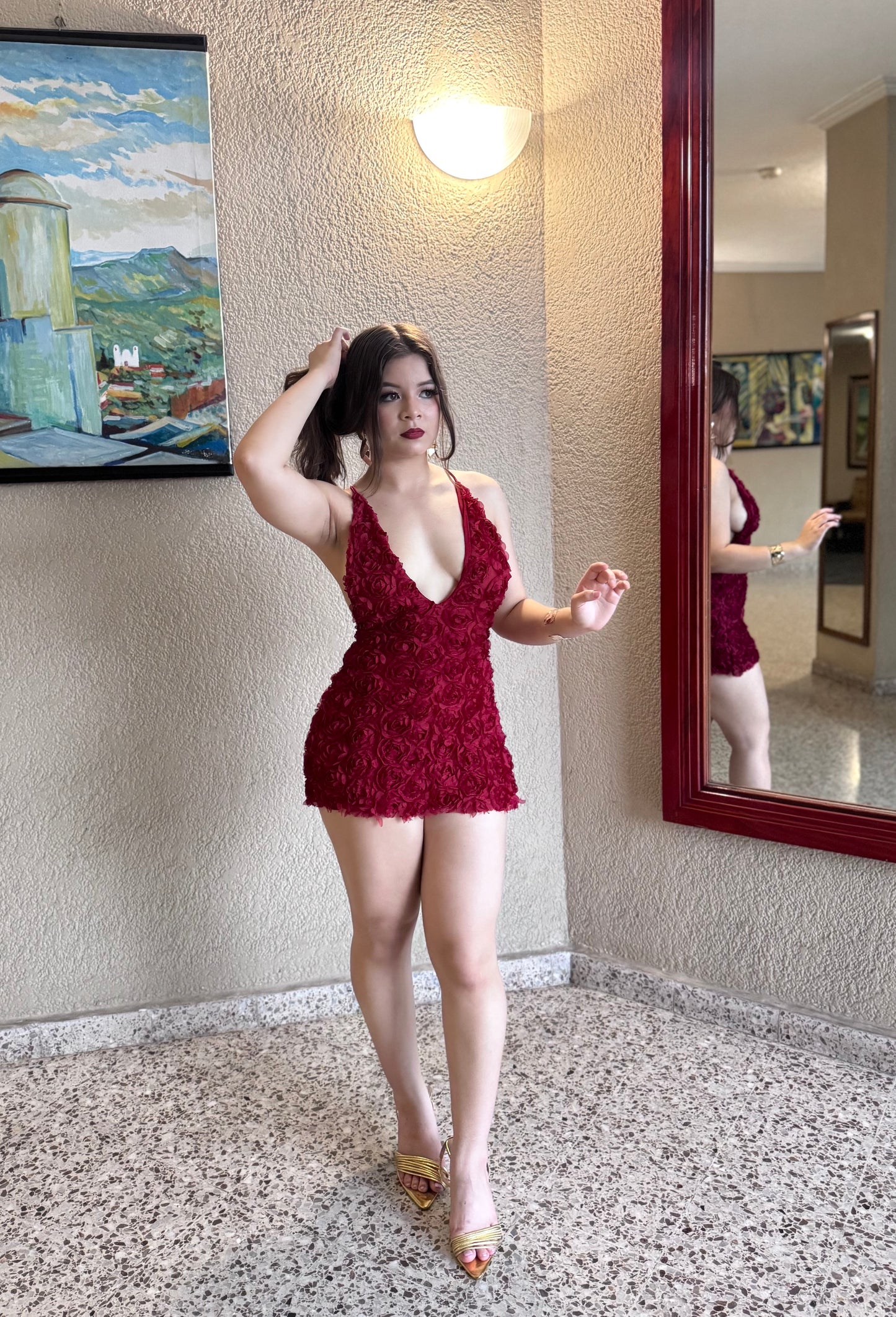 FLORAL DRESS ESCOTE