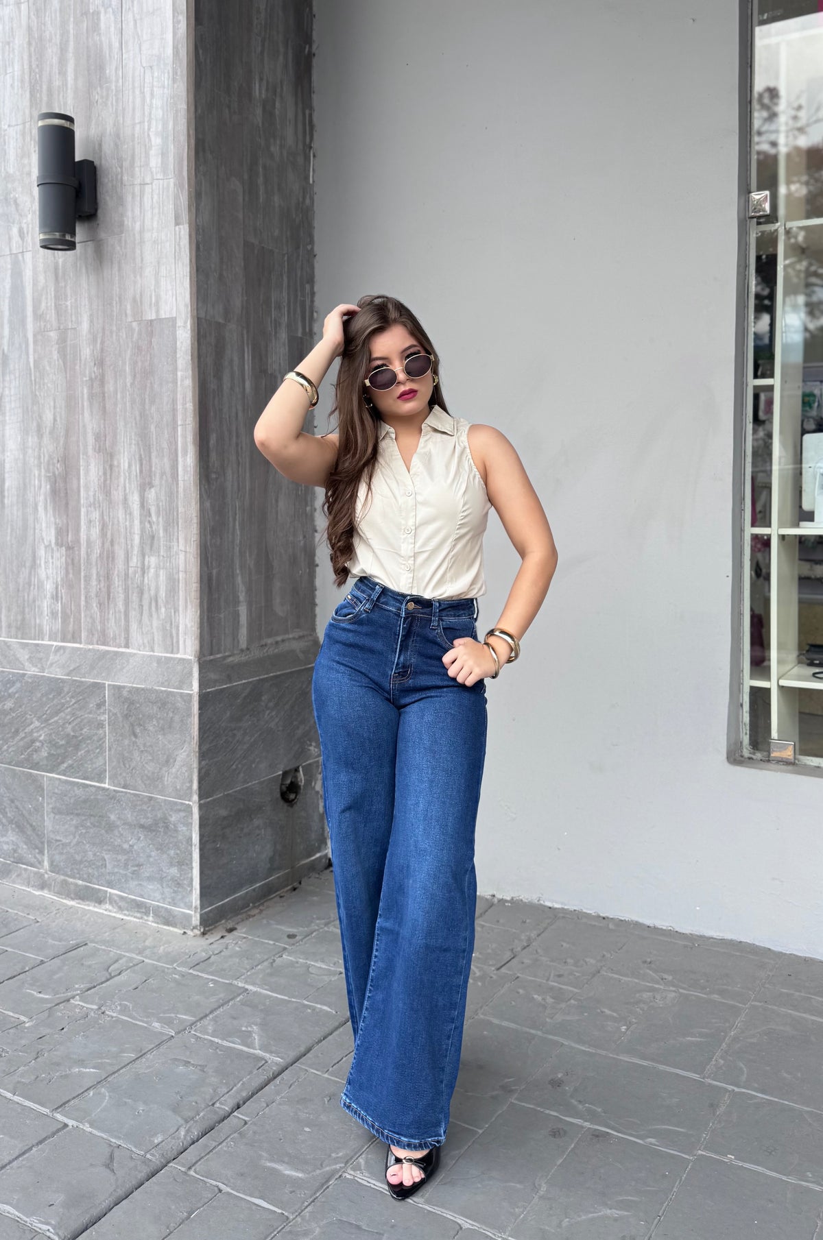 BLUSA BOTÓN CUELLO SM