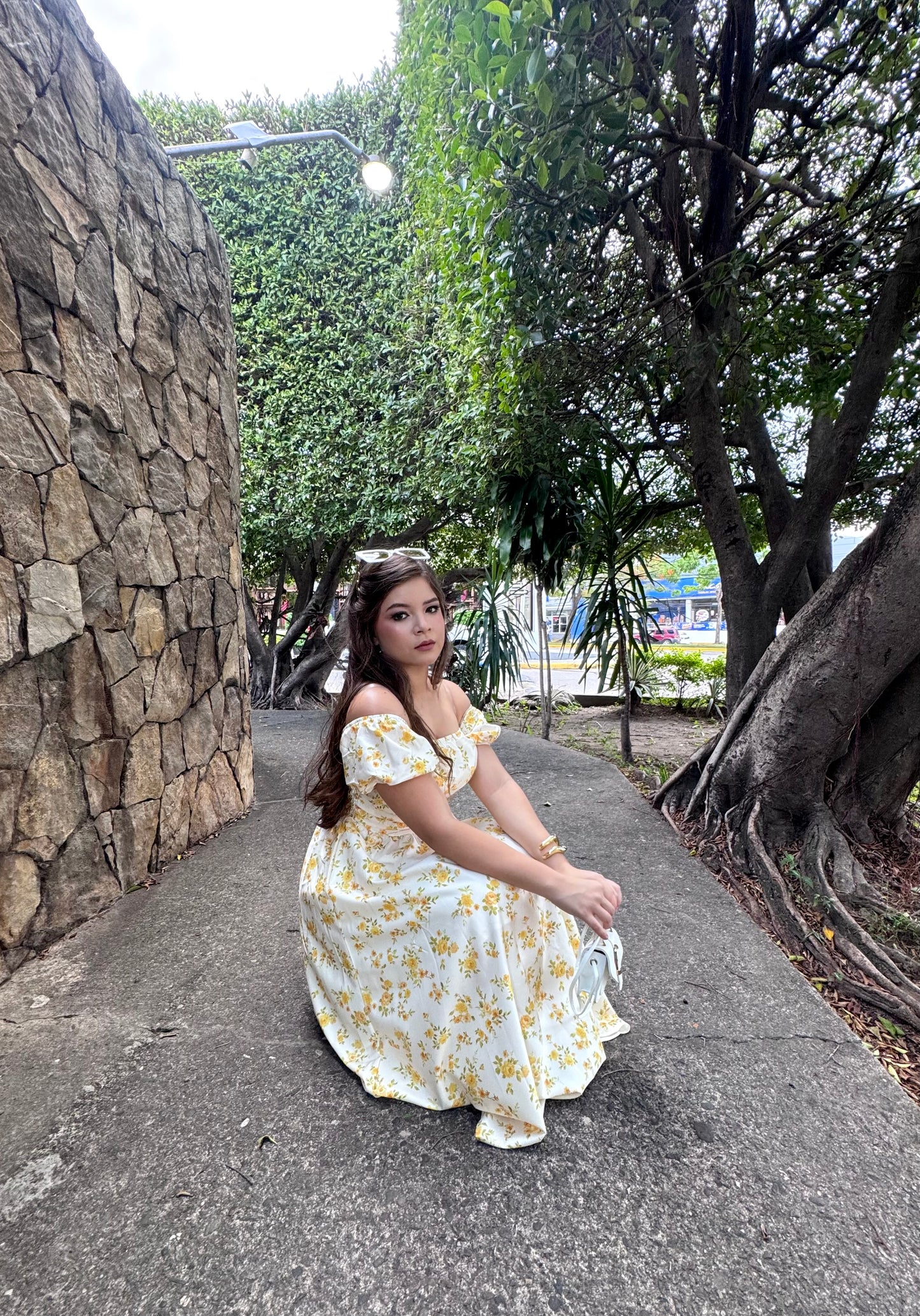 MAXI DRESS FLORAL AMARILLO