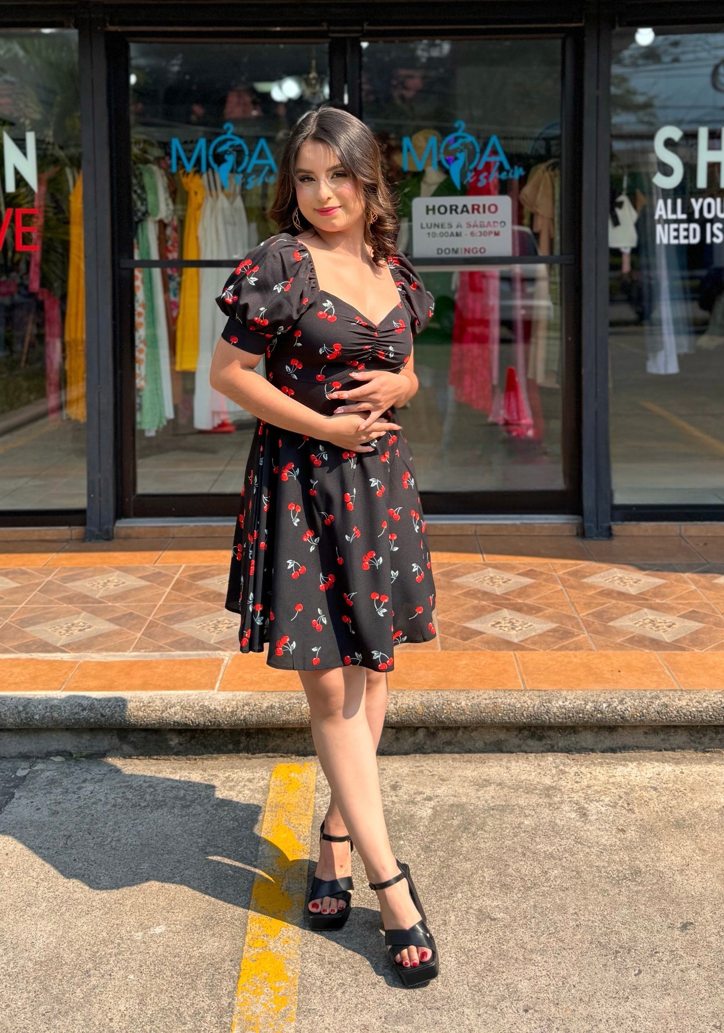 VESTIDO ESTAMPADO CEREZA