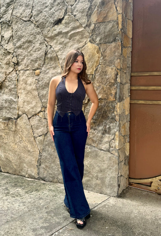 JEANS WIDE LEG PINZA