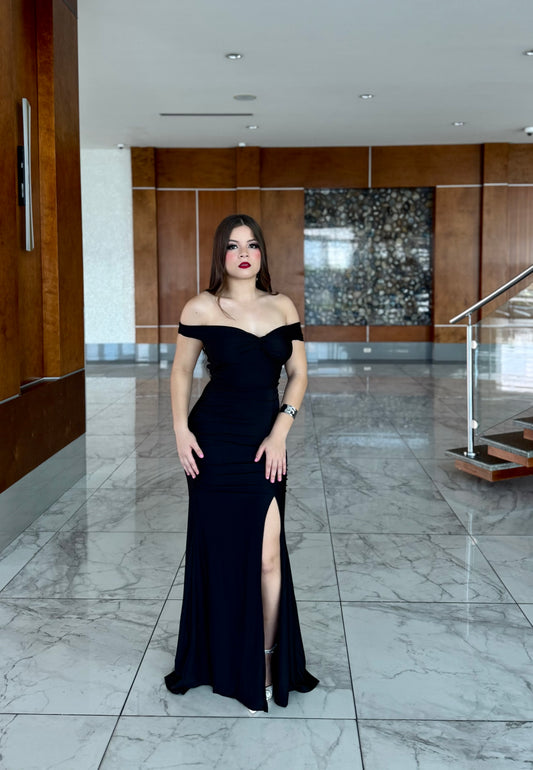 GALA AL HOMBRO FRUNCIDO