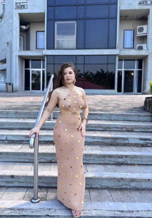 MAXI DRESS LANA LENTEJUELA
