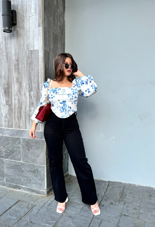 BLUSA FLORAL MLARGA