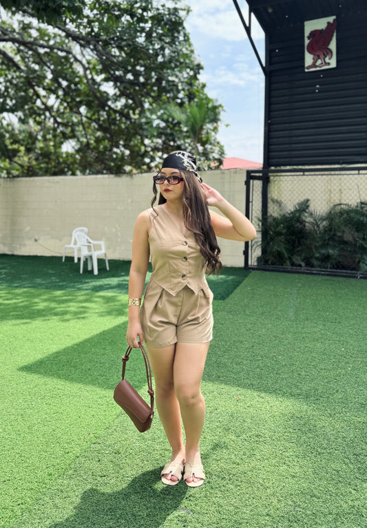 CONJUNTO CAQUI VERANO