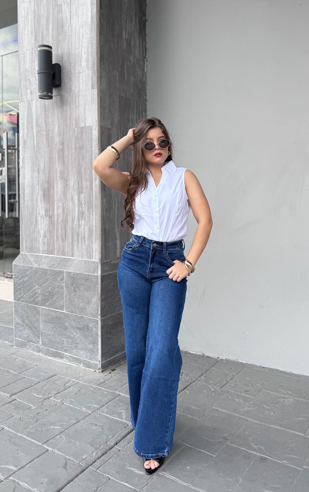 PALAZO DENIM RECTO 0975 B