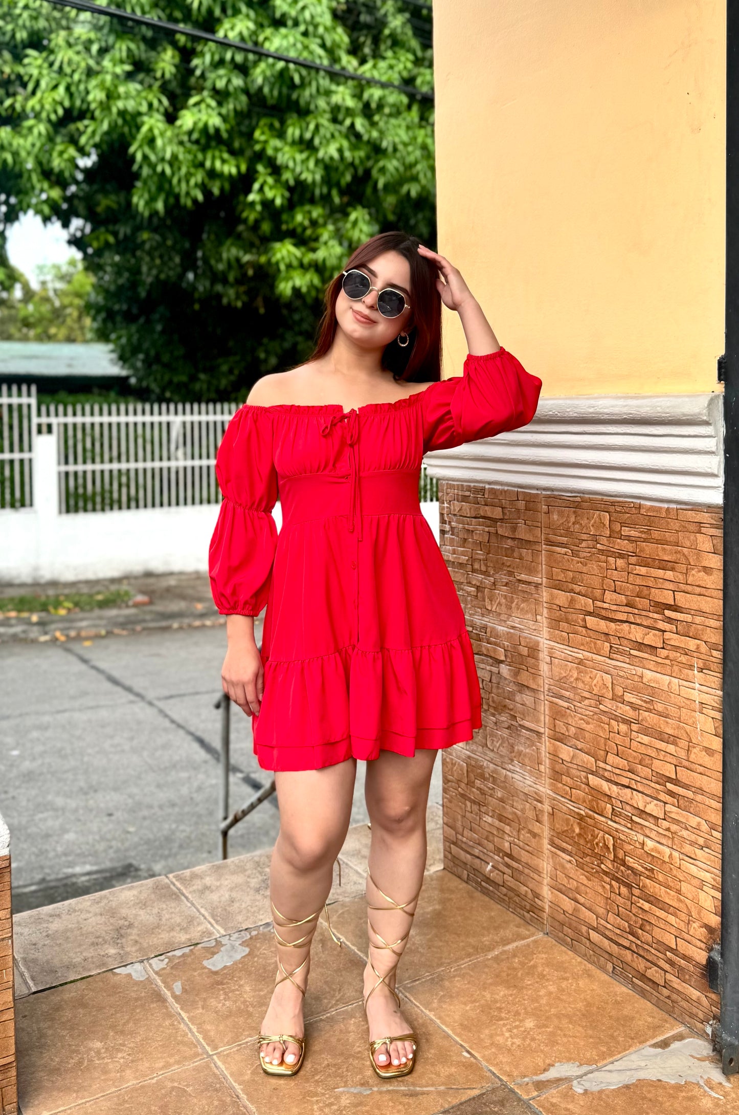 VESTIDO CASUAL AL HOMBRO