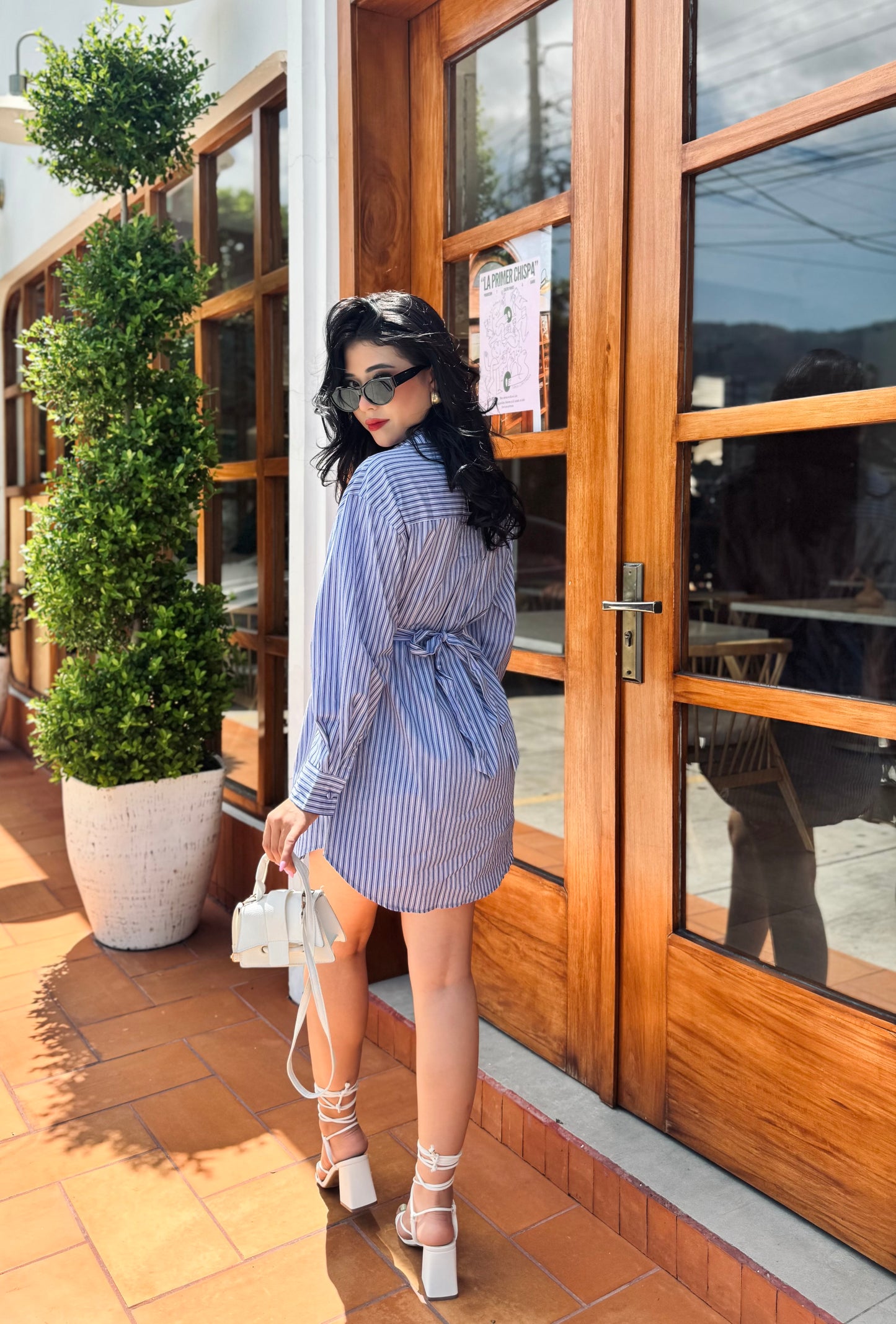 VESTIDO CAMISETA A RAYA