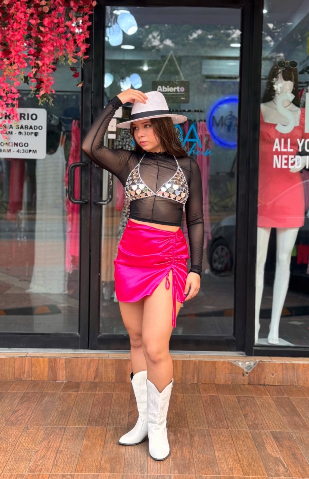 FALDA FRUNCIDA SEDA