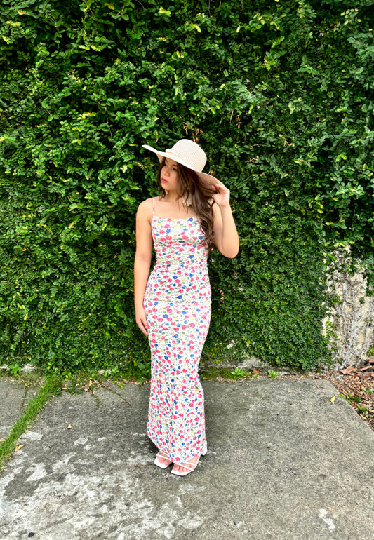 VESTIDO FLORAL AJUSTADO
