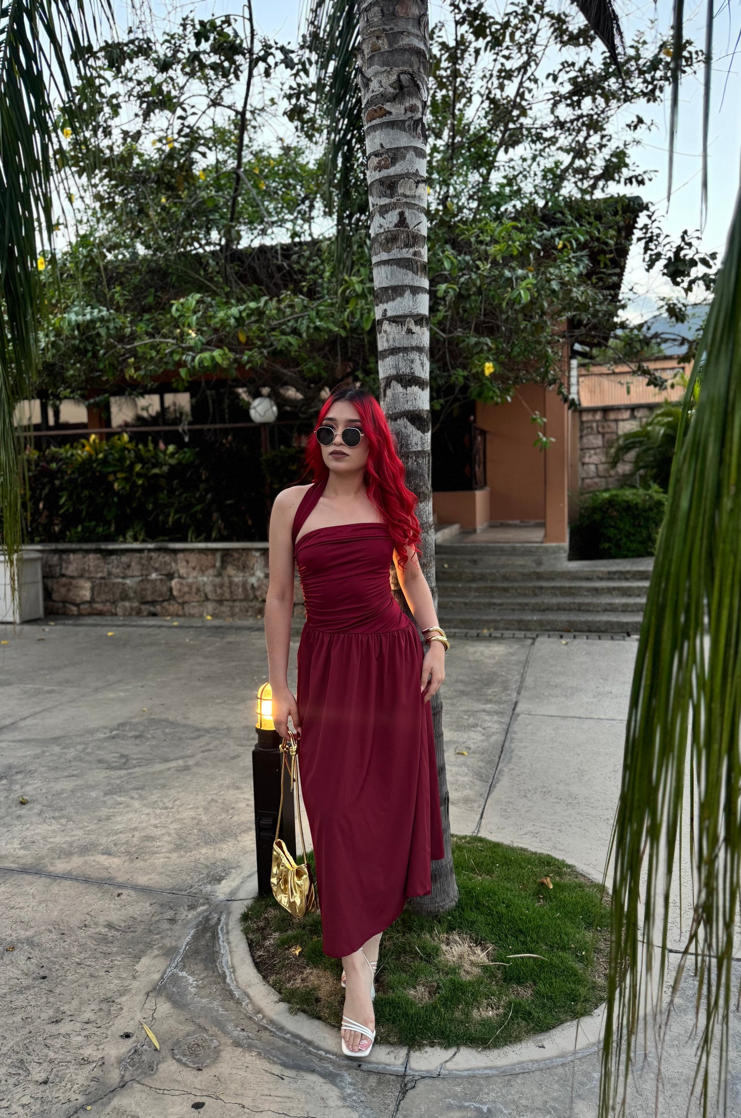 BURGUNDY MAXI DRESS