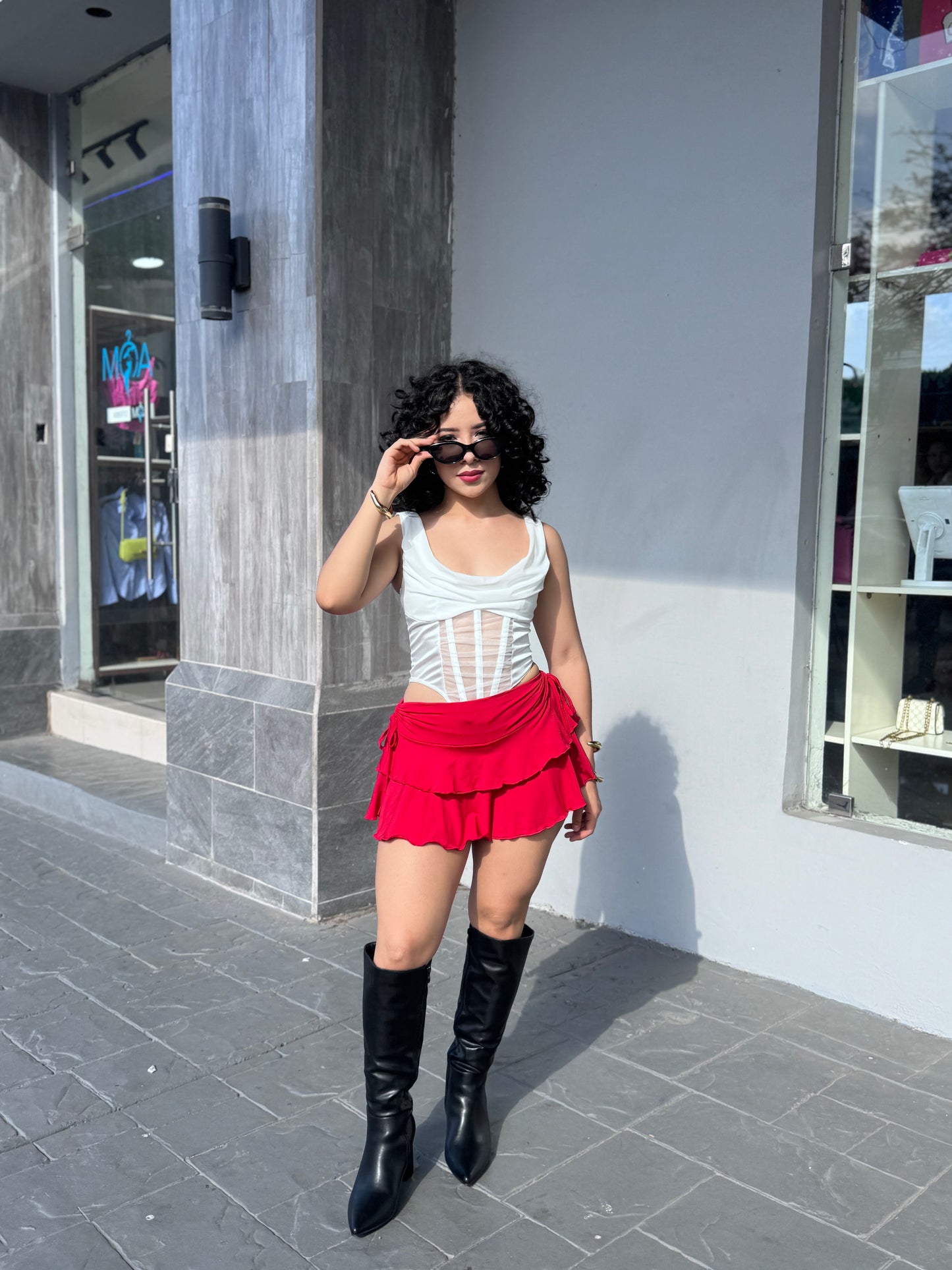 FALDA REVUELO FRUNCIDA (trae short)