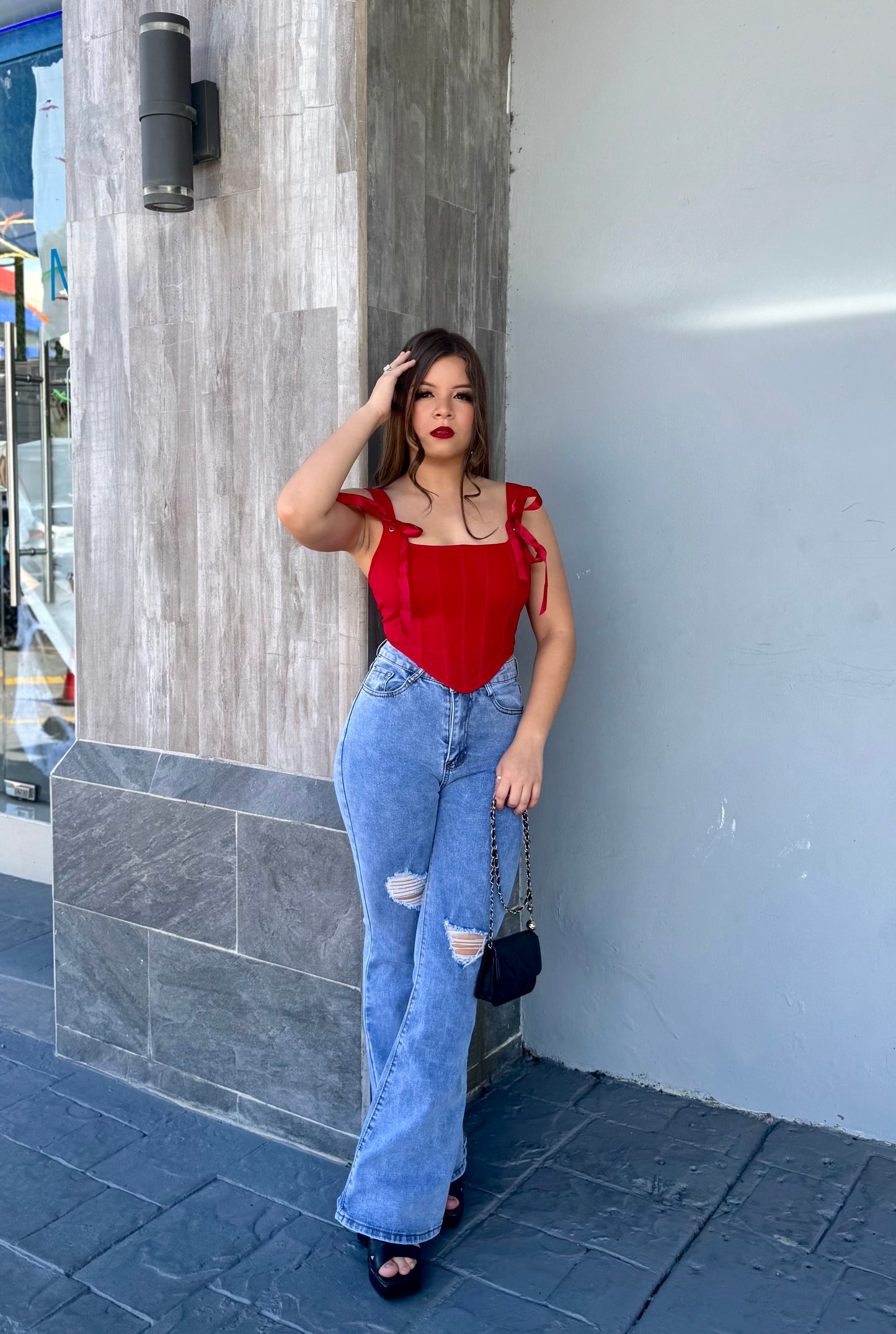 FLARE PANTS ROTO
