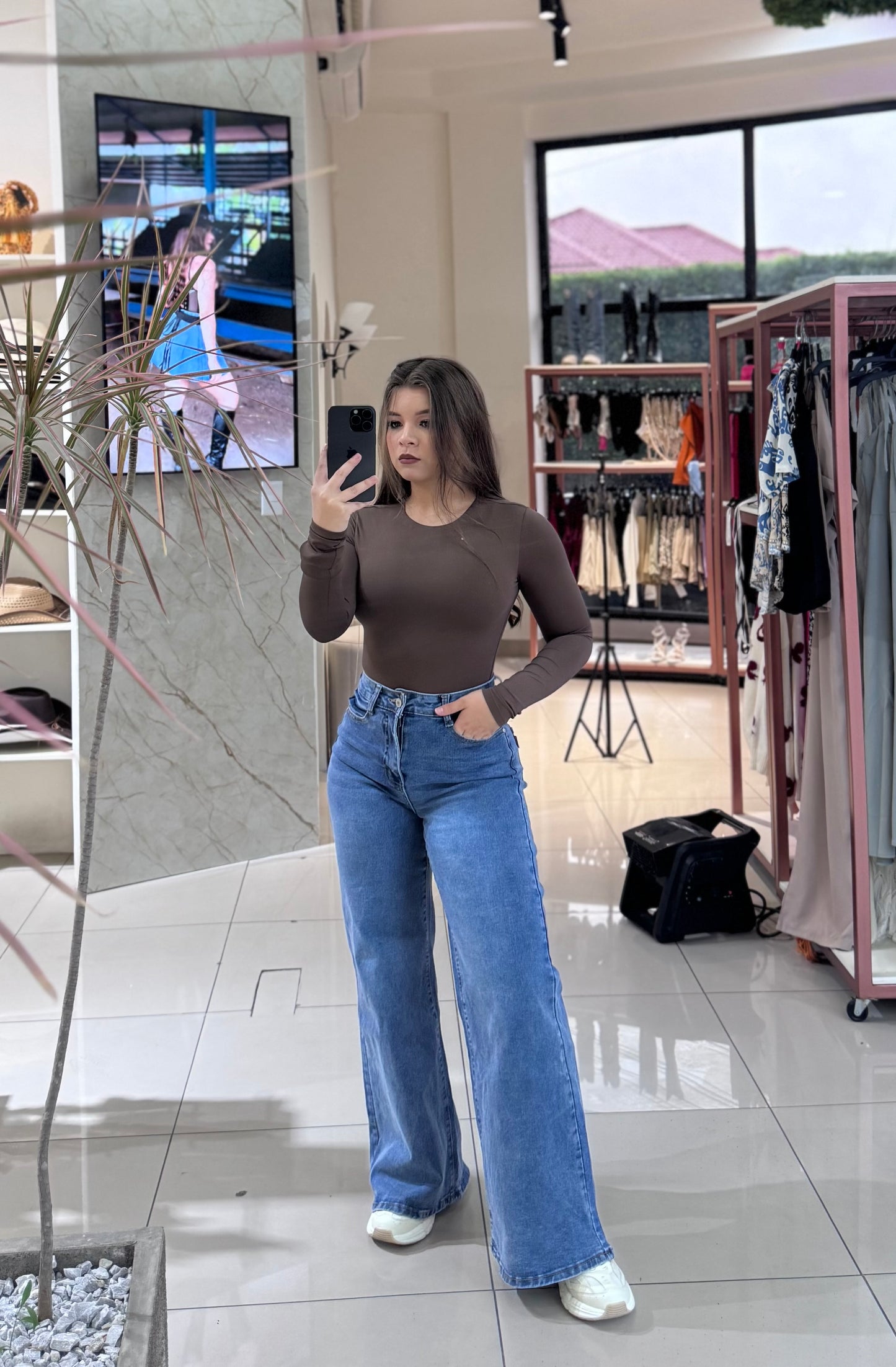 WIDE LEG DESLAVADO BOLSA