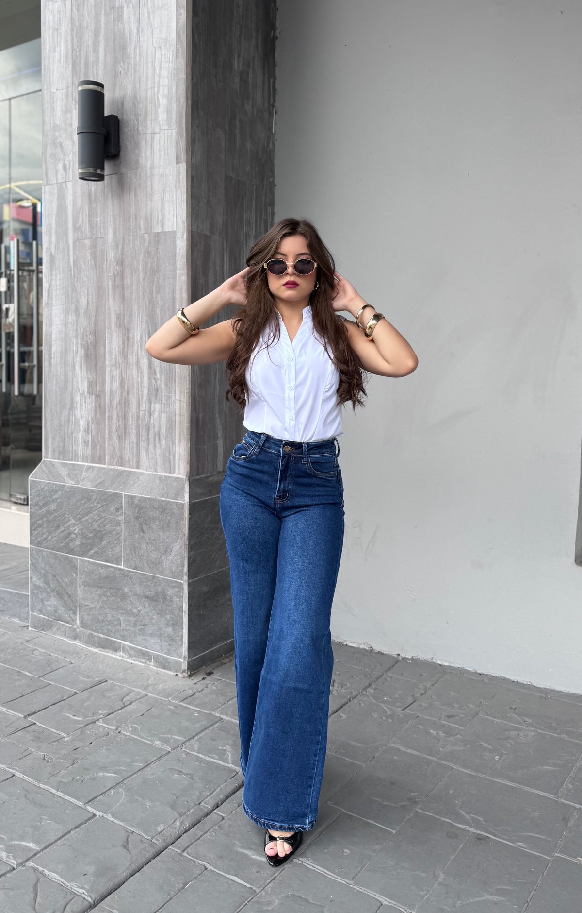 PALAZO DENIM RECTO 0975 B