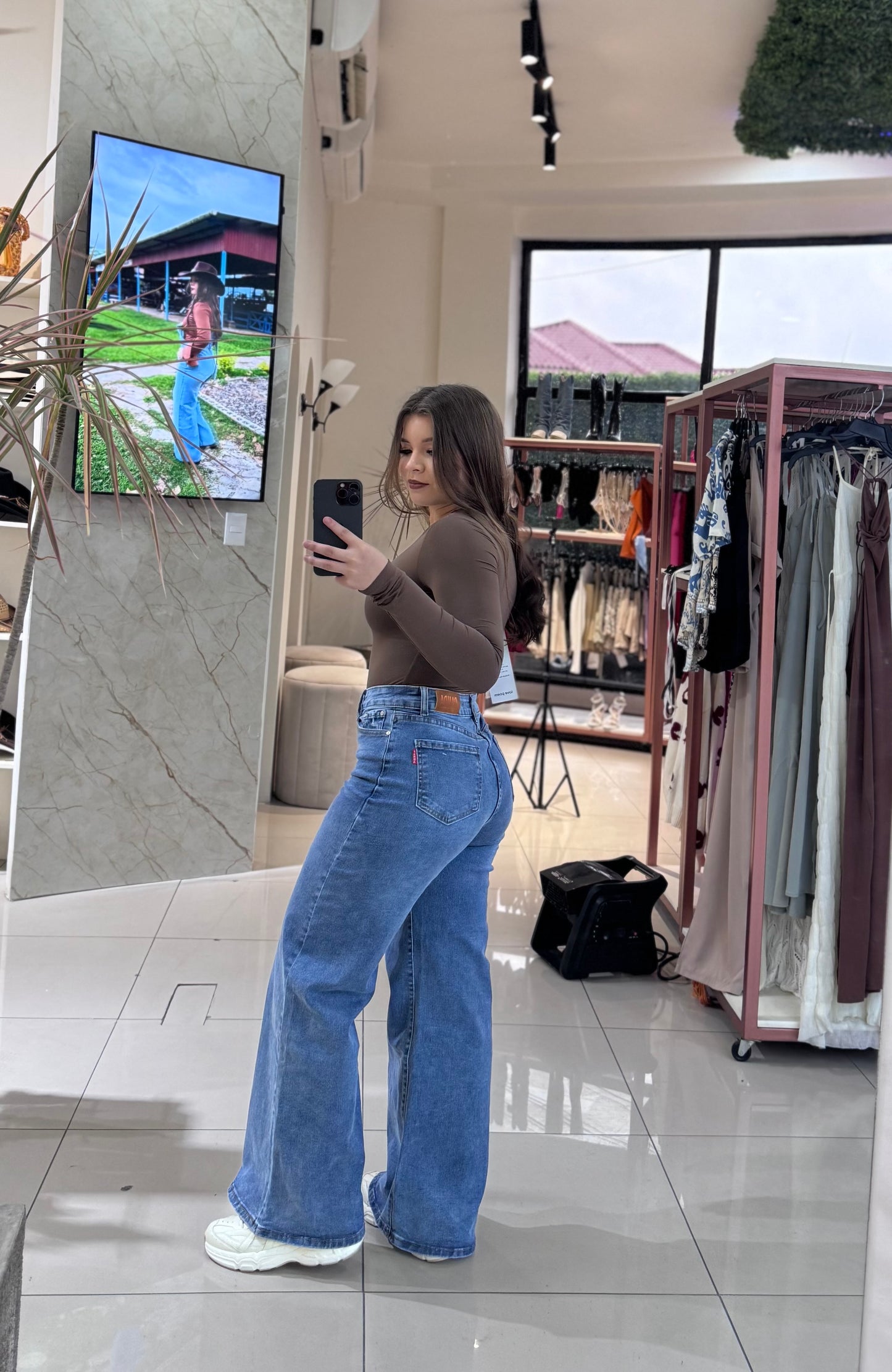 WIDE LEG DESLAVADO BOLSA