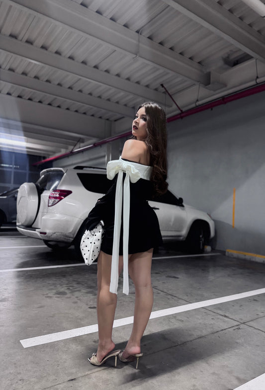 VESTIDO CUTE N/B