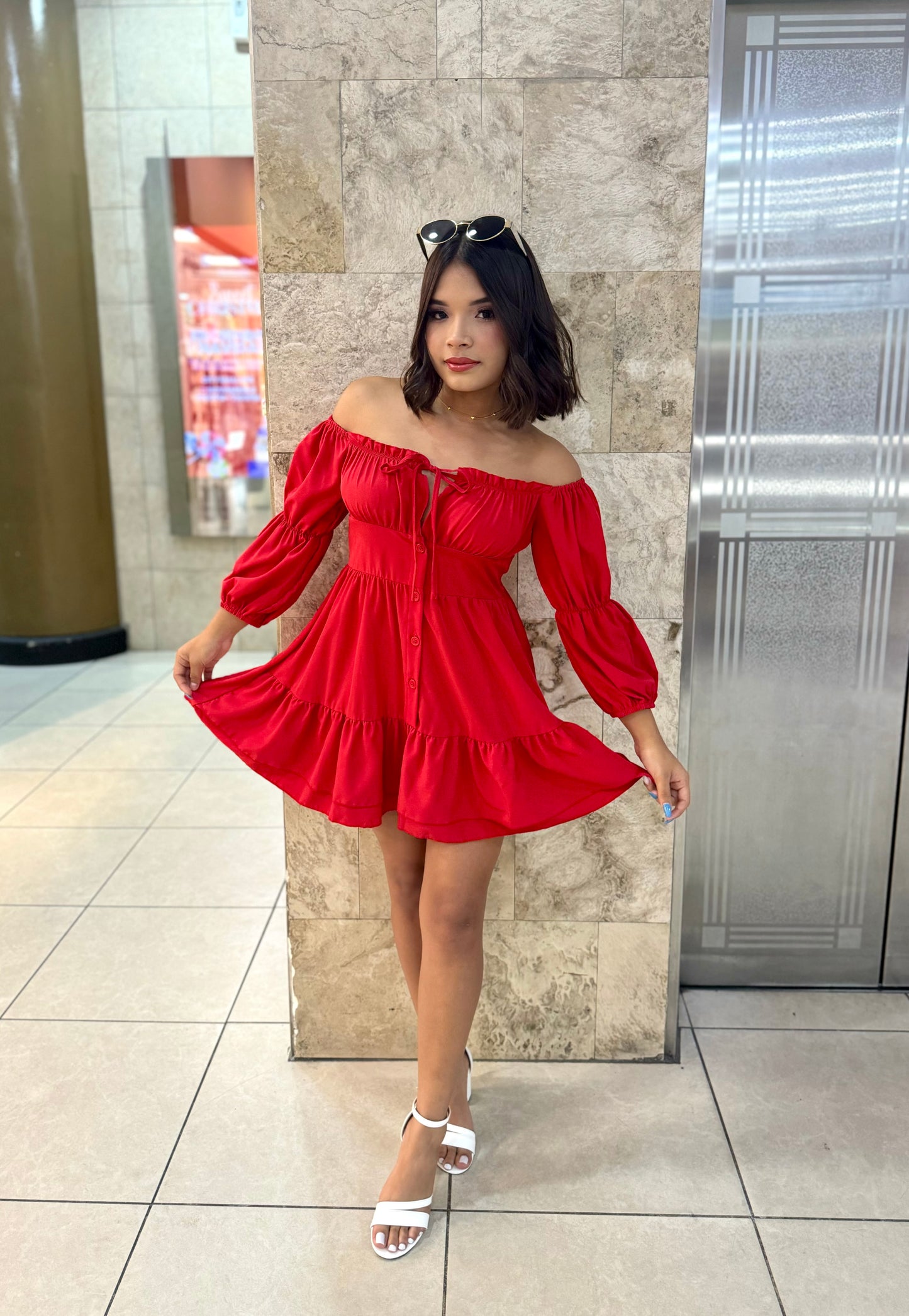 VESTIDO PRINCESA BOTÓN