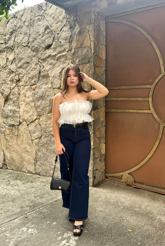 MOM JEANS AZUL OSCURO