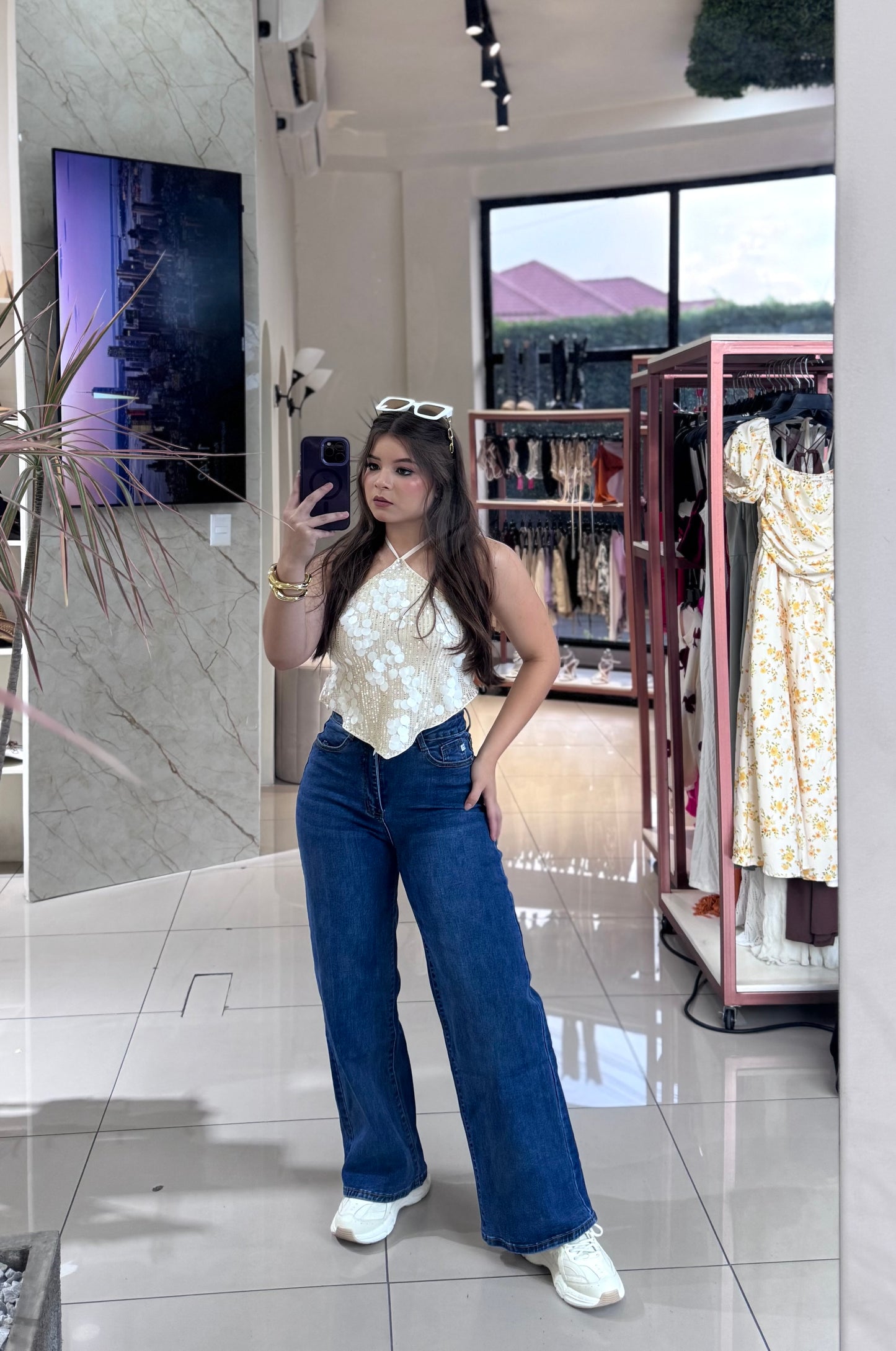 WIDE LEG AZUL OSCURO
