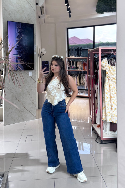 WIDE LEG AZUL OSCURO
