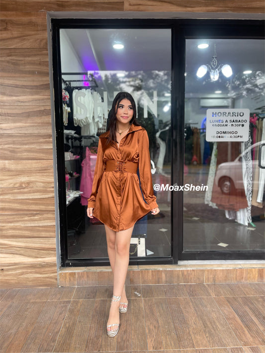 VESTIDO SEDA CORSE